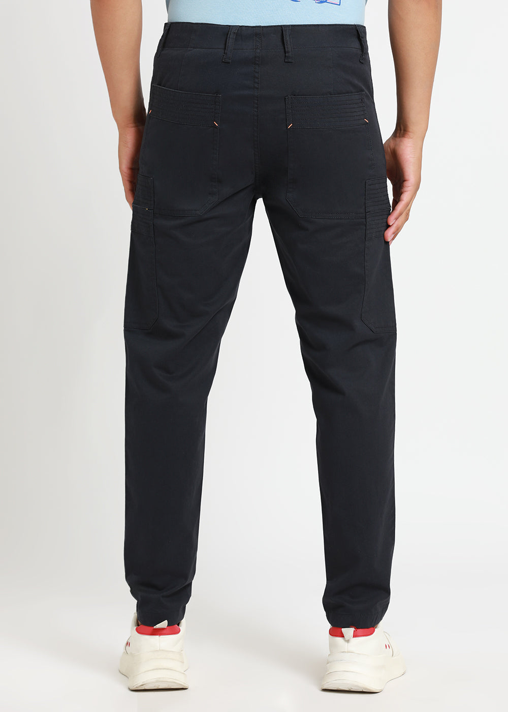 Midnight Blue Zip Cargo Pants