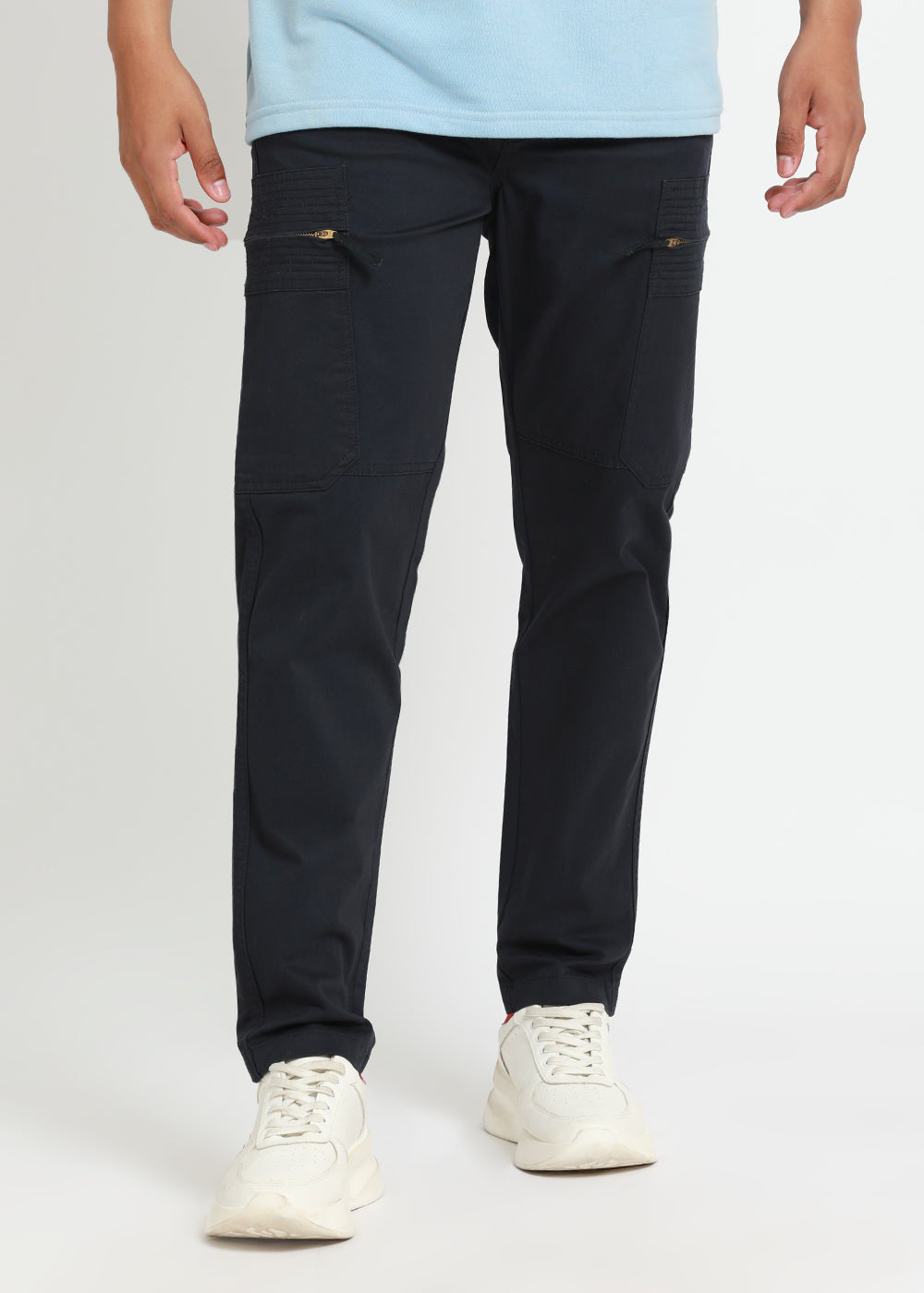 Midnight Blue Zip Cargo Pants