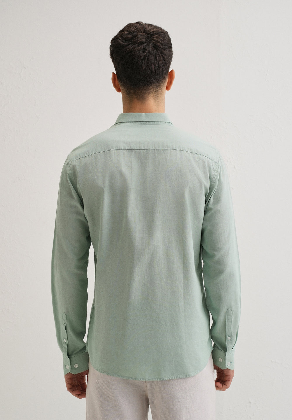Mint Leaf Cotton Linen Shirt