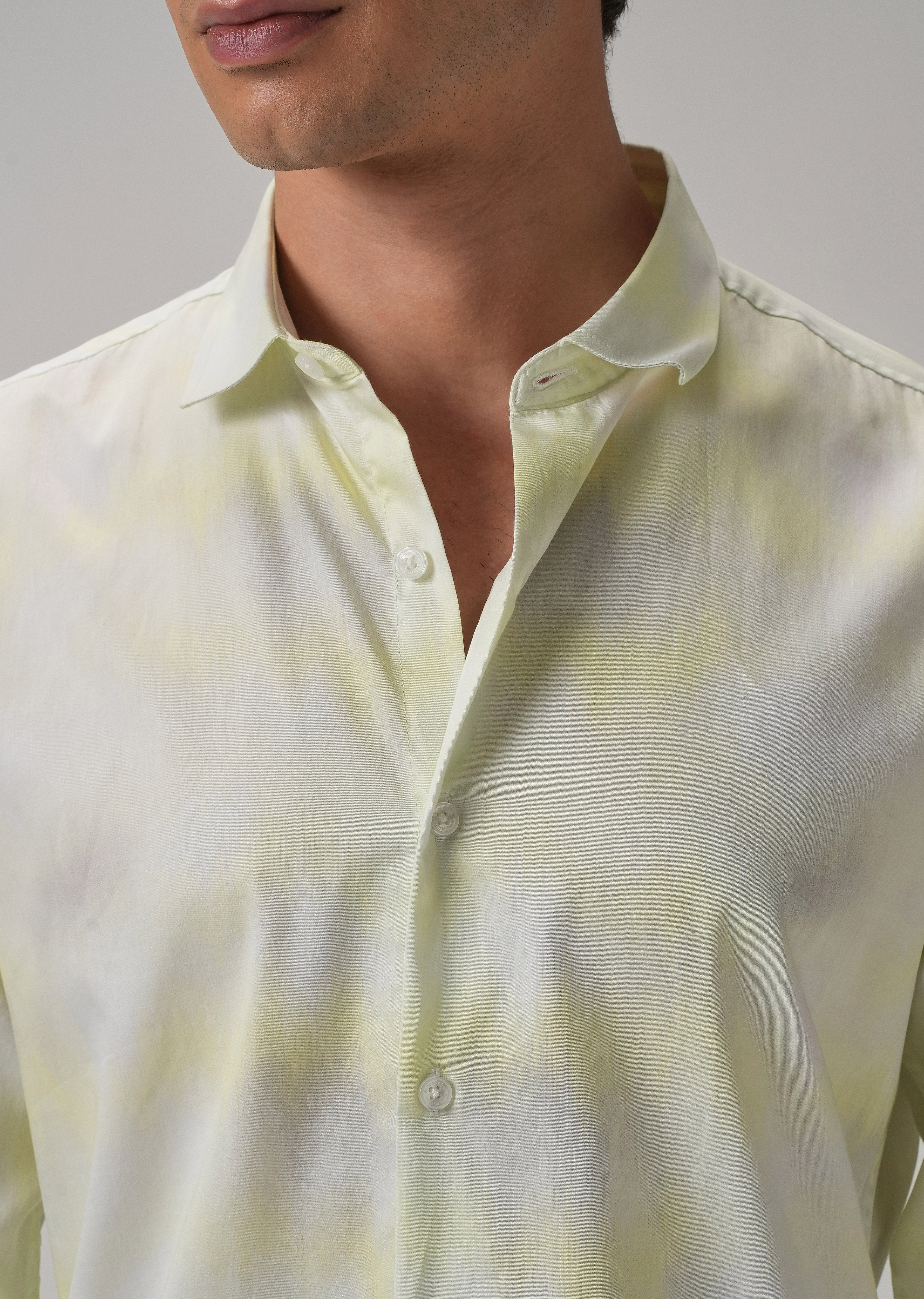Mint Soft Hued Printed Shirt