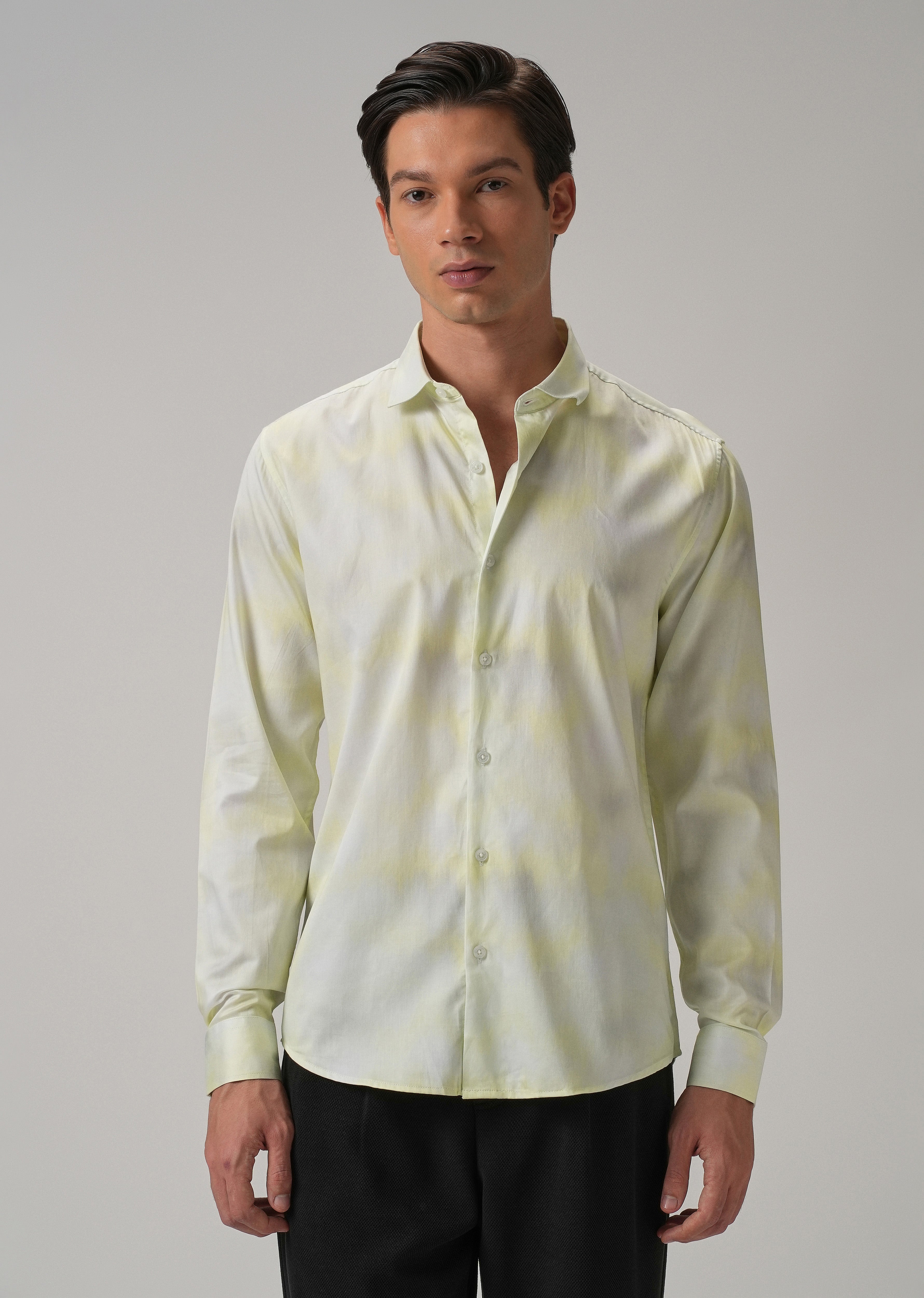 Mint Soft Hued Printed Shirt