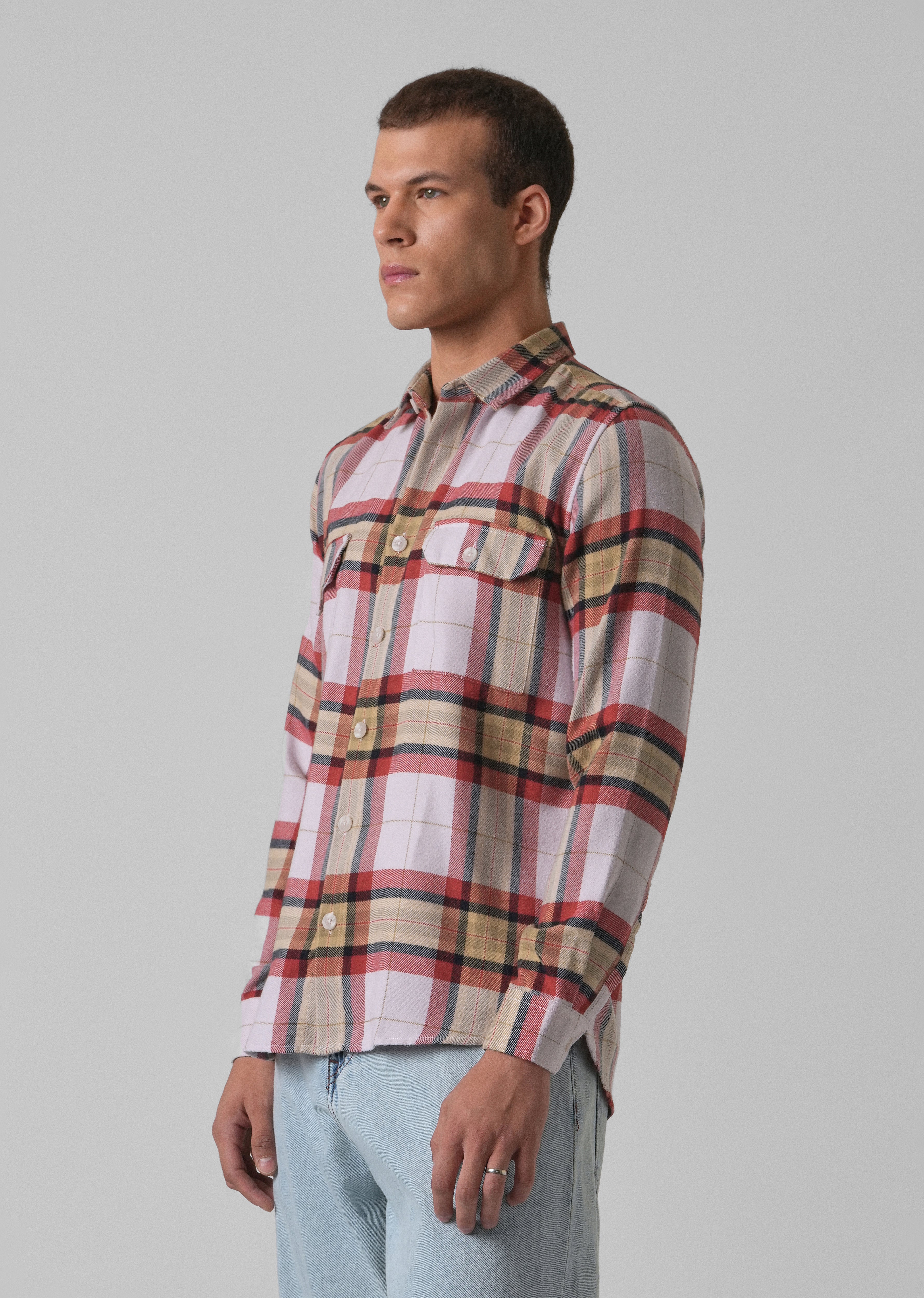 Modern Brushed Cotton Check Shirt
