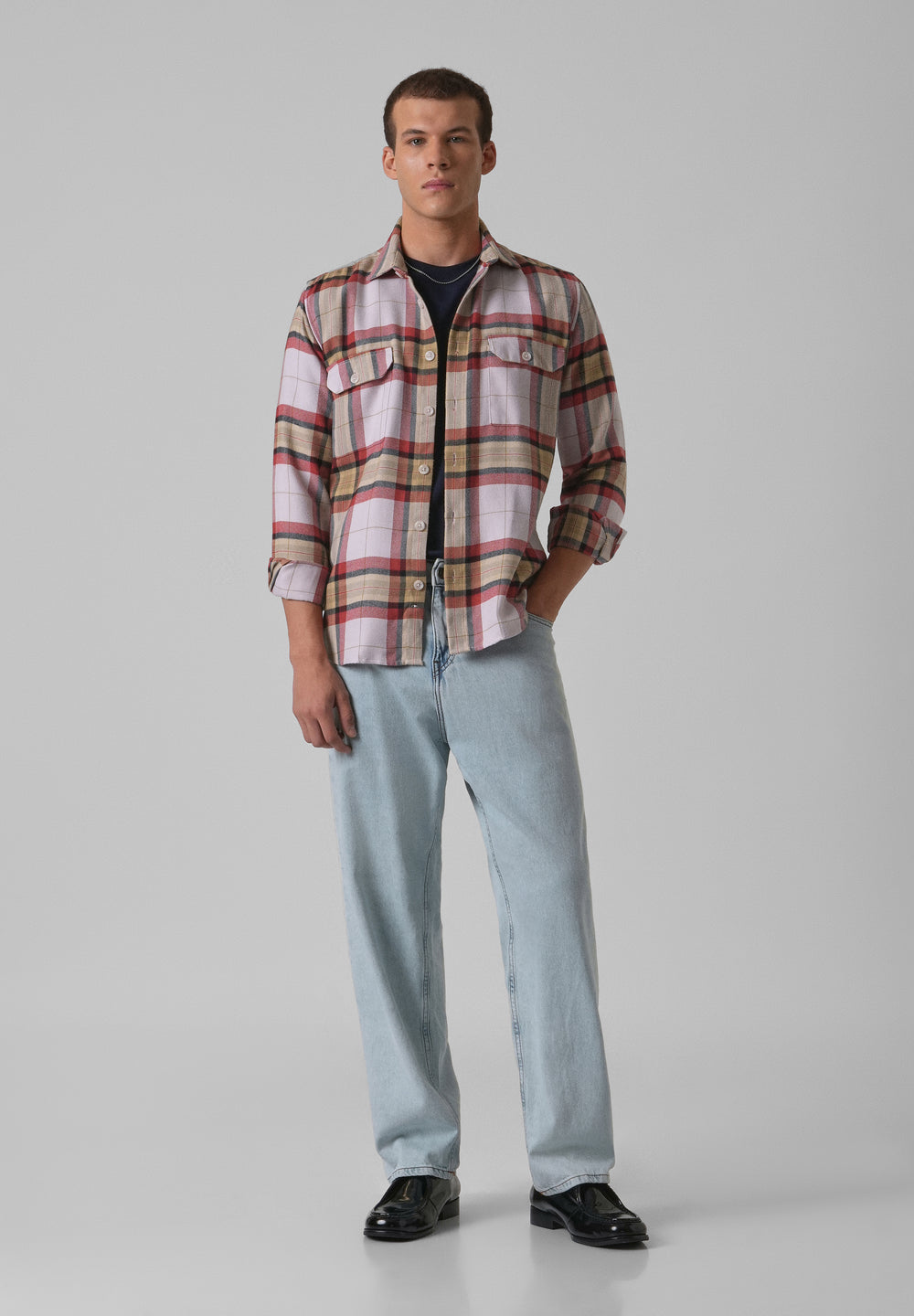 Modern Brushed Cotton Check Shirt