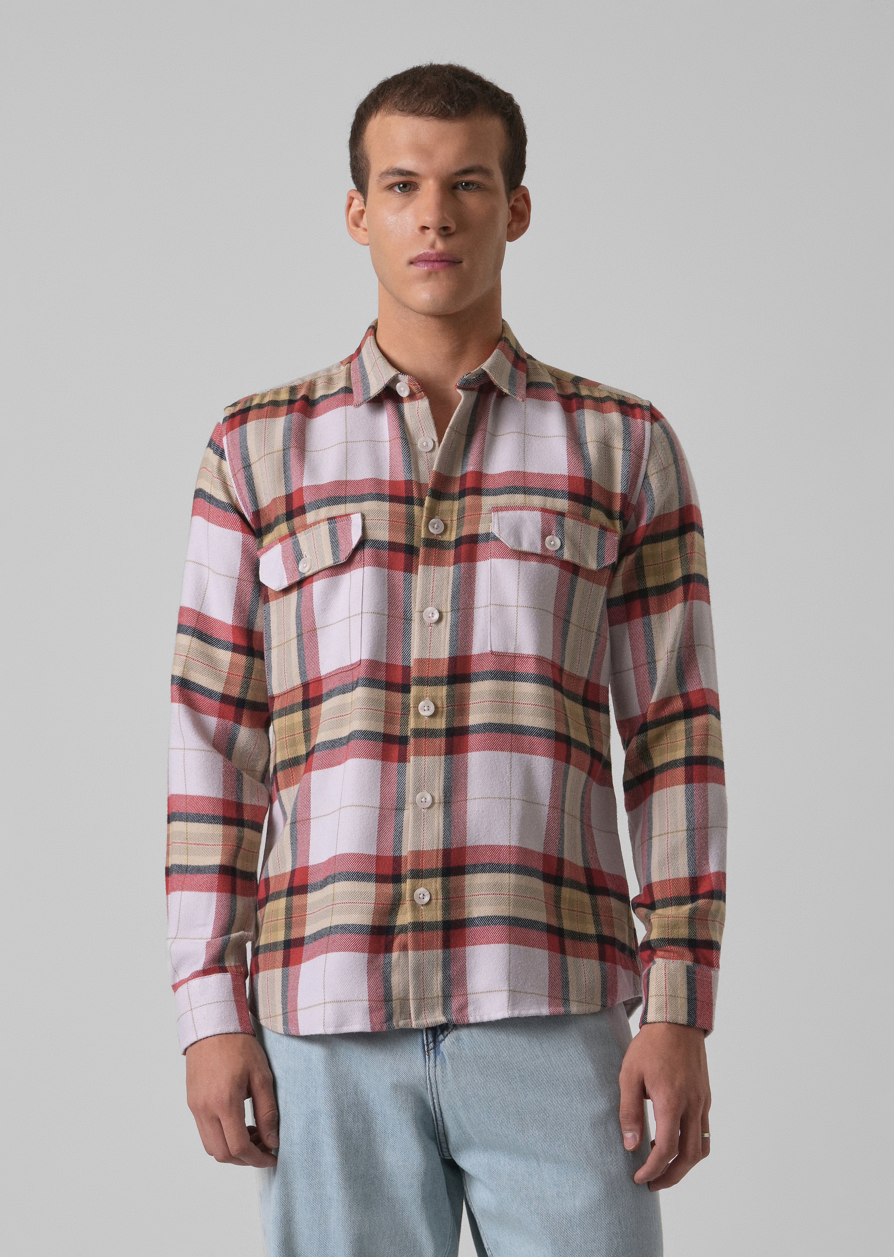 Modern Brushed Cotton Check Shirt