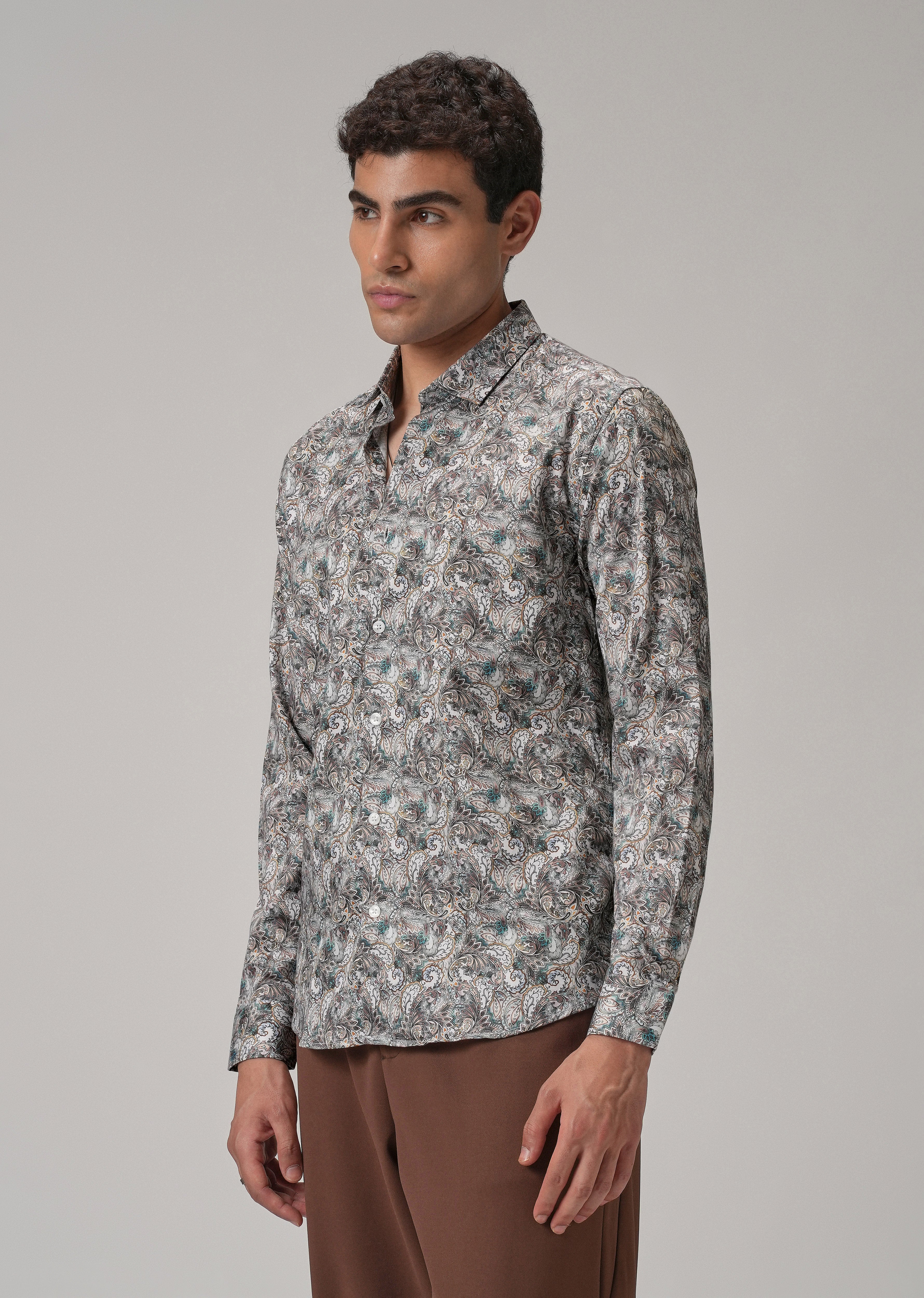 Modern Paisley Printed Shirt