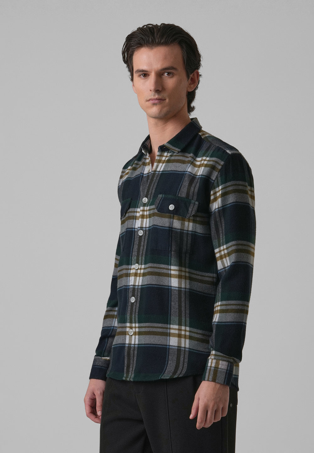 Modest Brushed Cotton Check Shirt
