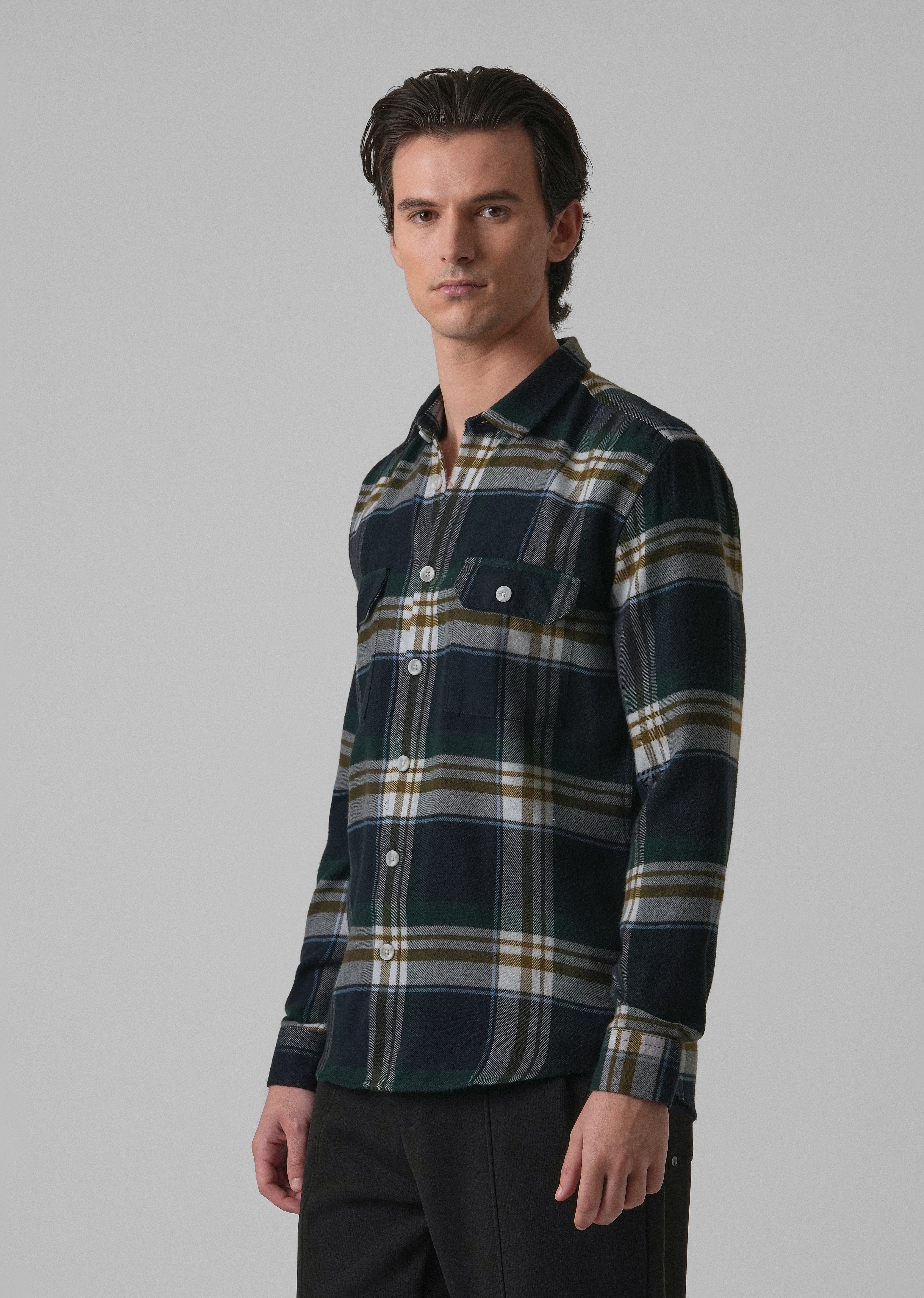 Modest Brushed Cotton Check Shirt