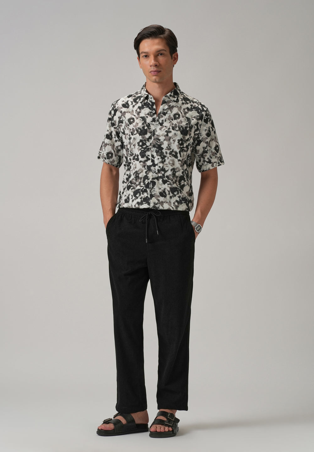 Monochrome Ethereal Half Sleeve shirt