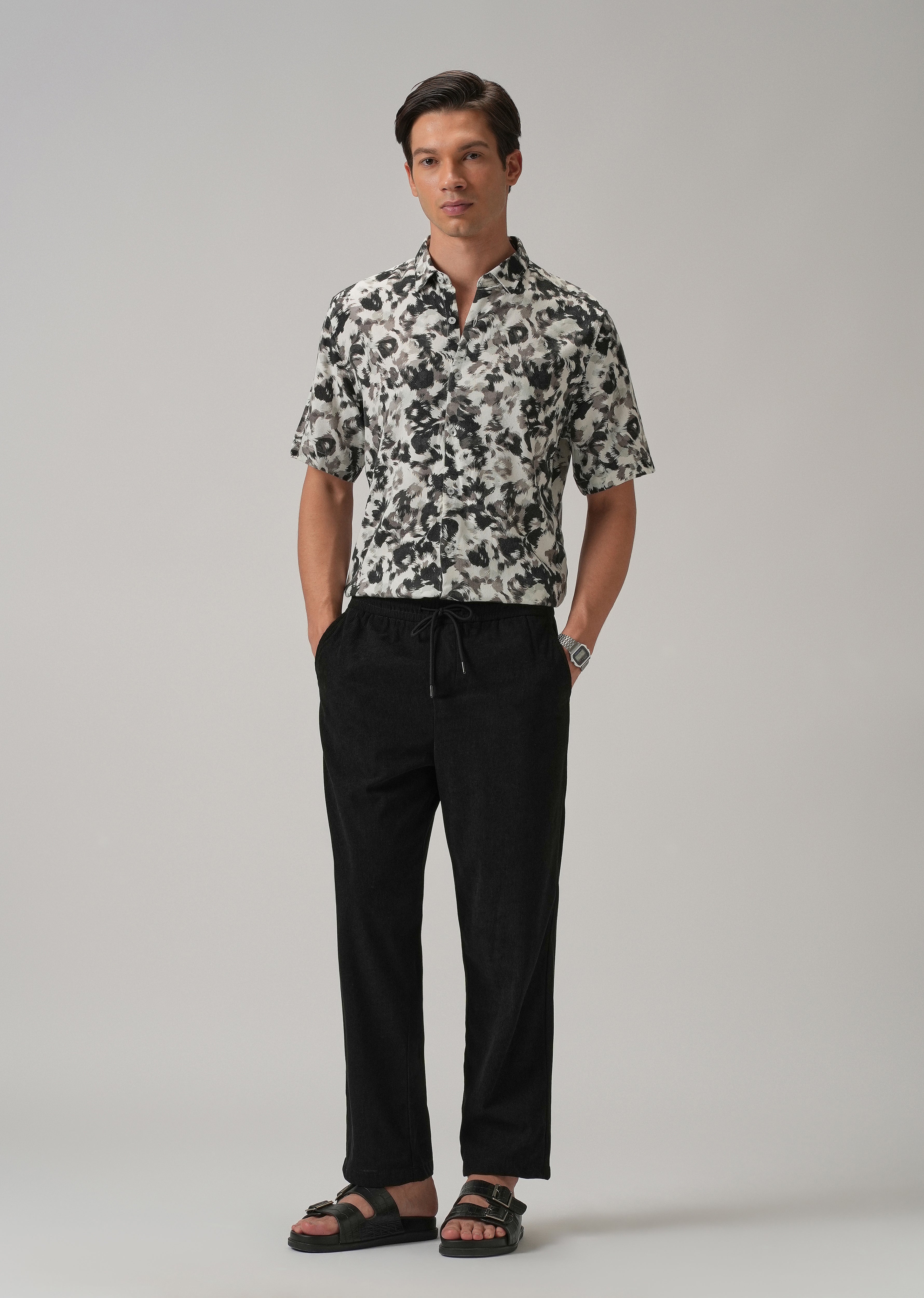 Monochrome Ethereal Half Sleeve shirt