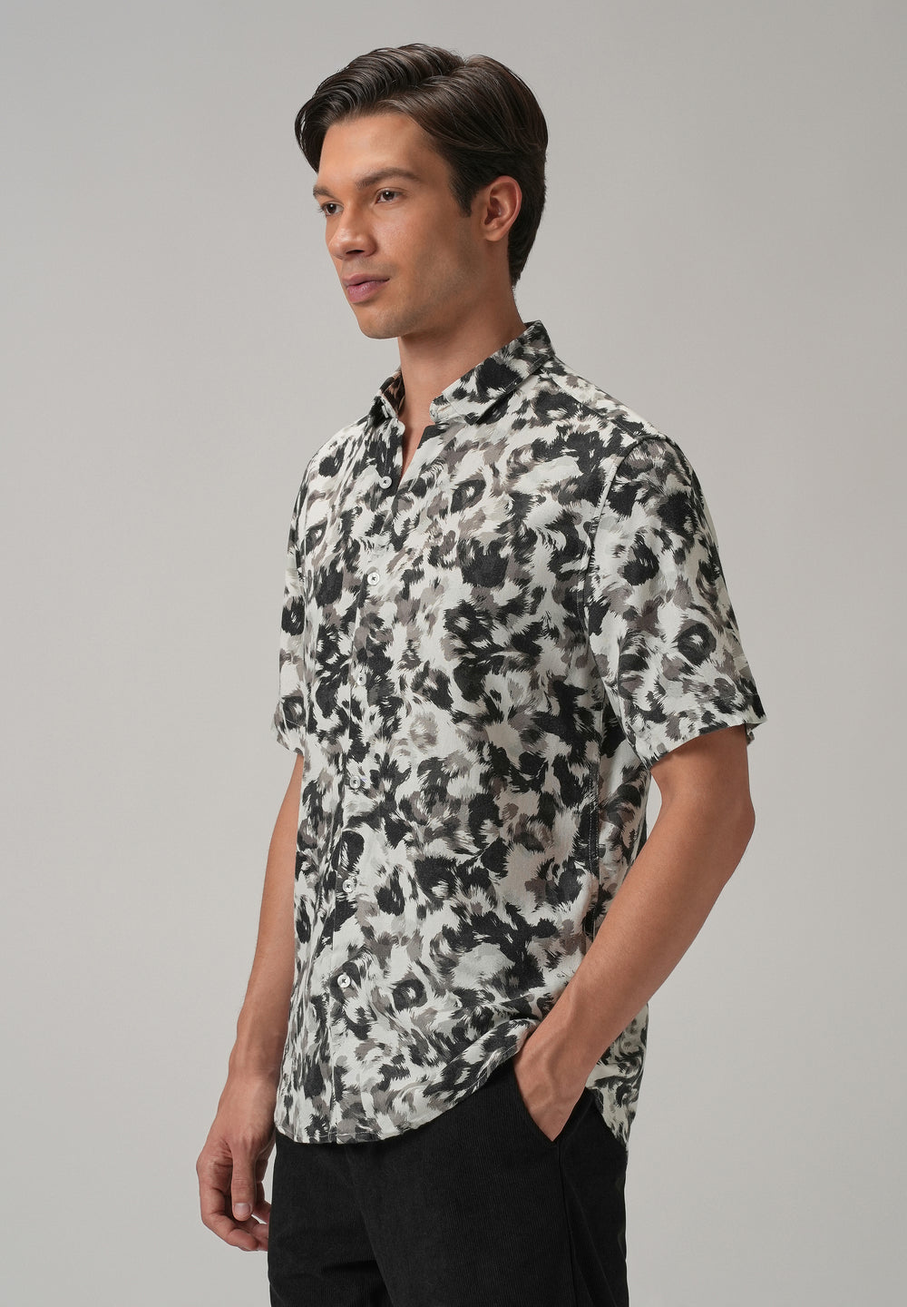 Monochrome Ethereal Half Sleeve shirt