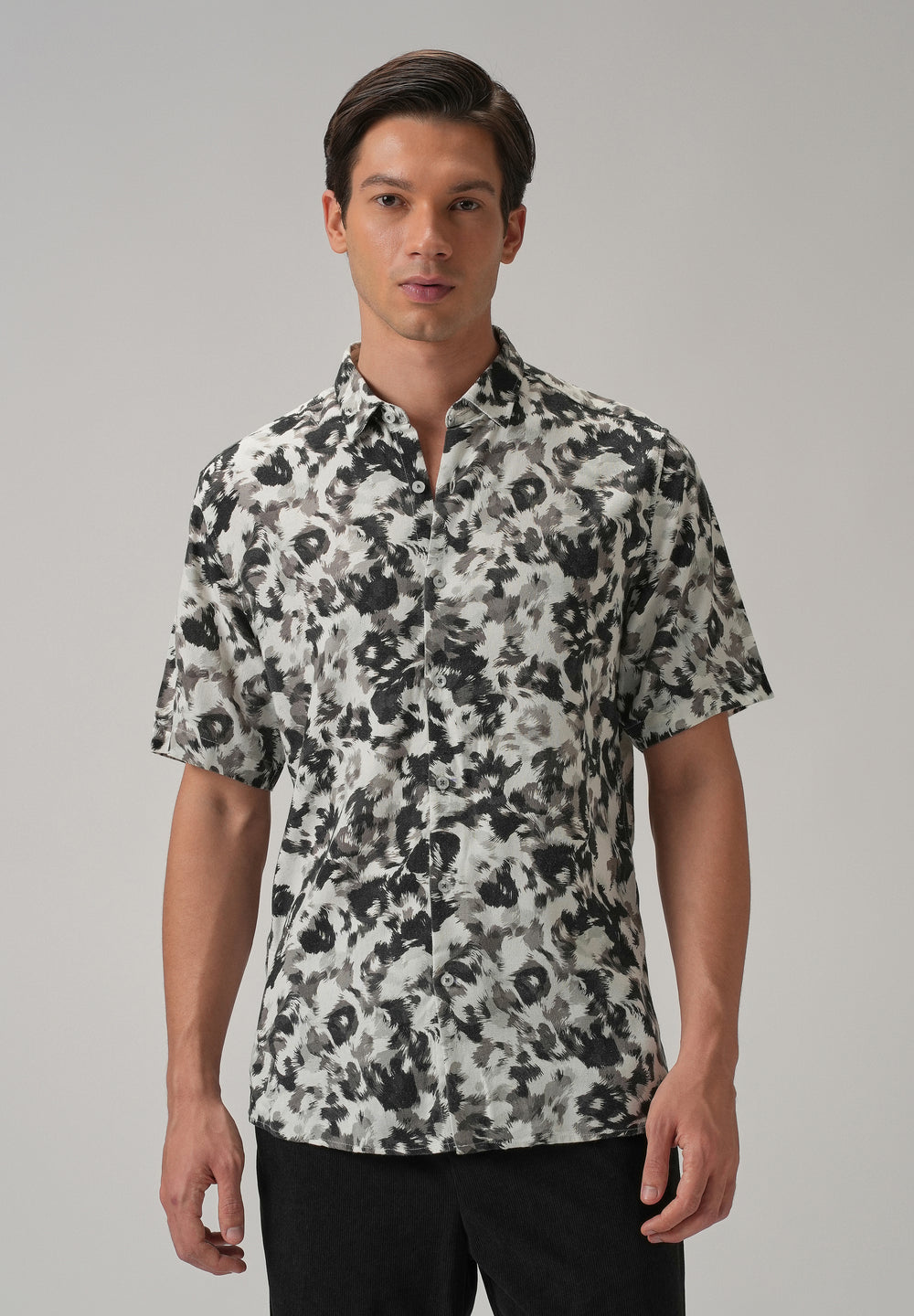 Monochrome Ethereal Half Sleeve shirt