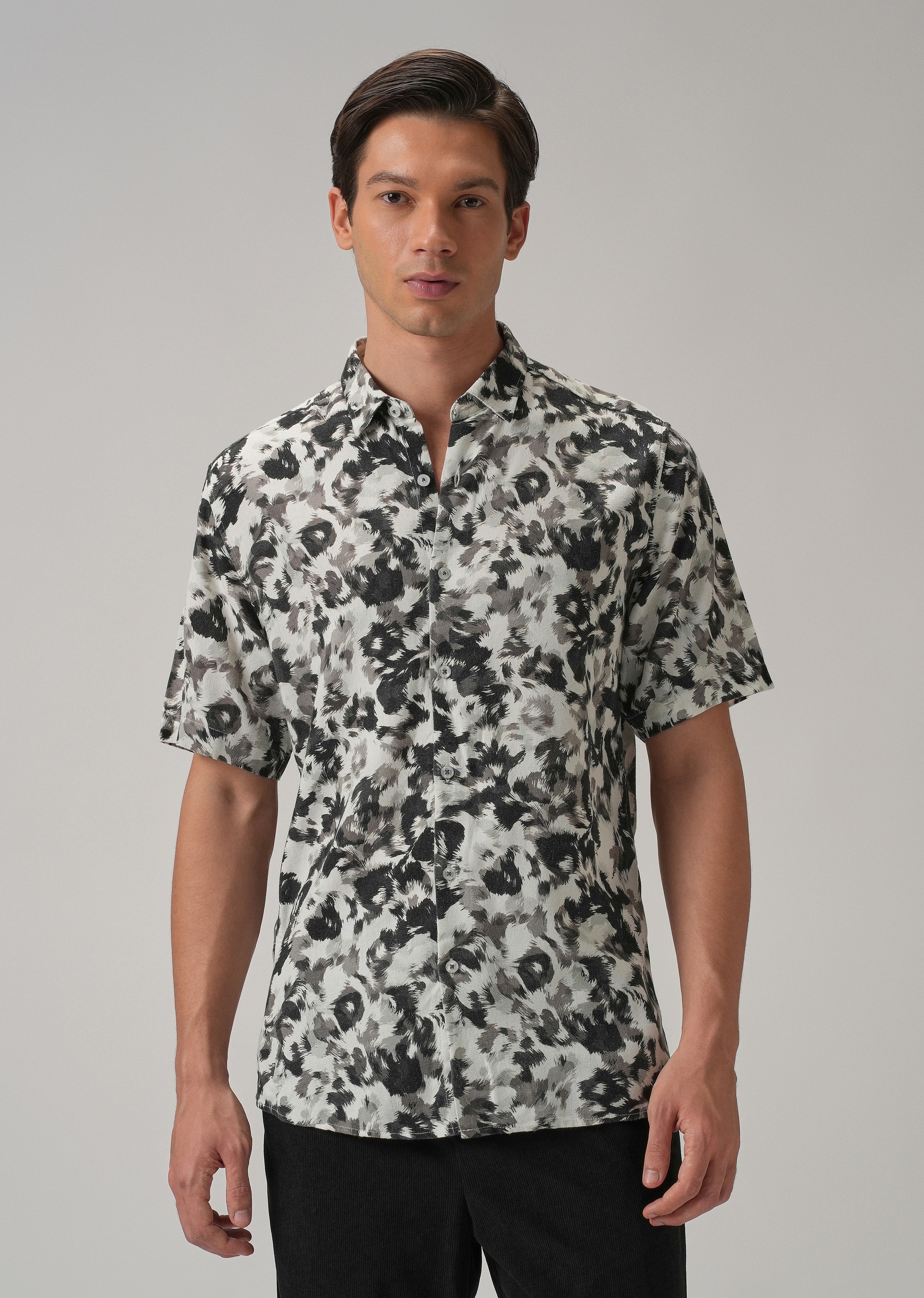 Monochrome Ethereal Half Sleeve shirt
