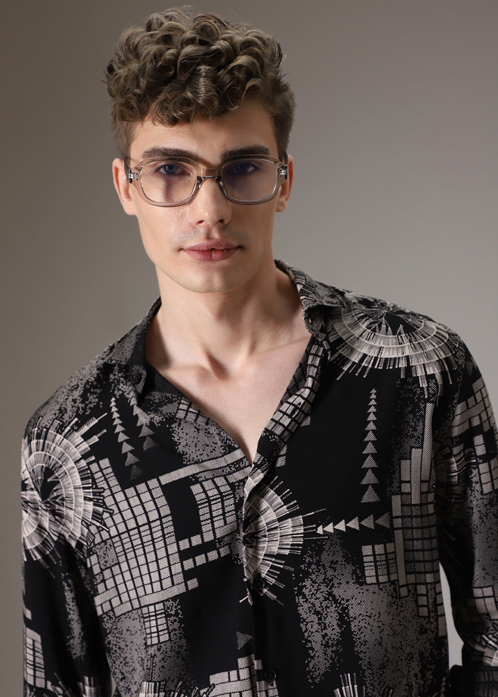 Monochrome Prism Feather Shirt