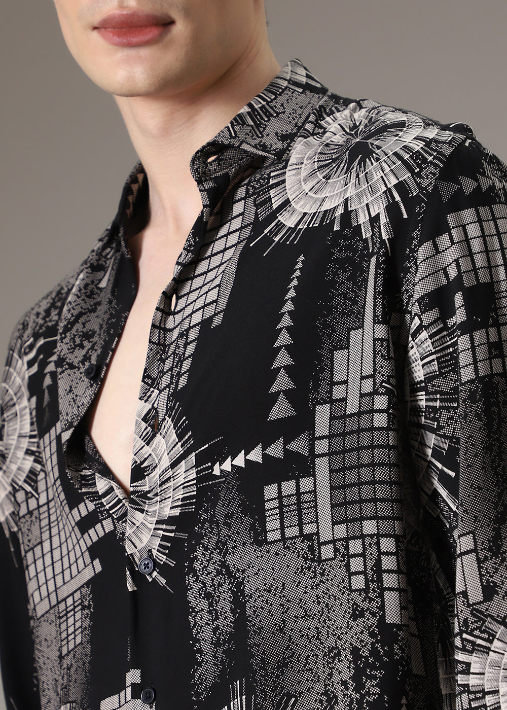Monochrome Prism Feather Shirt