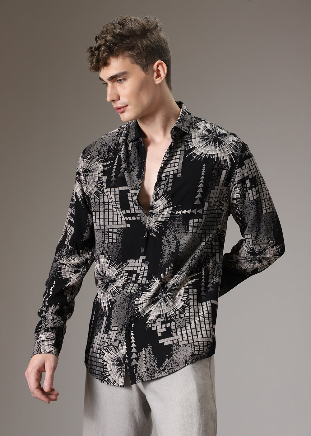 Monochrome Prism Feather Shirt