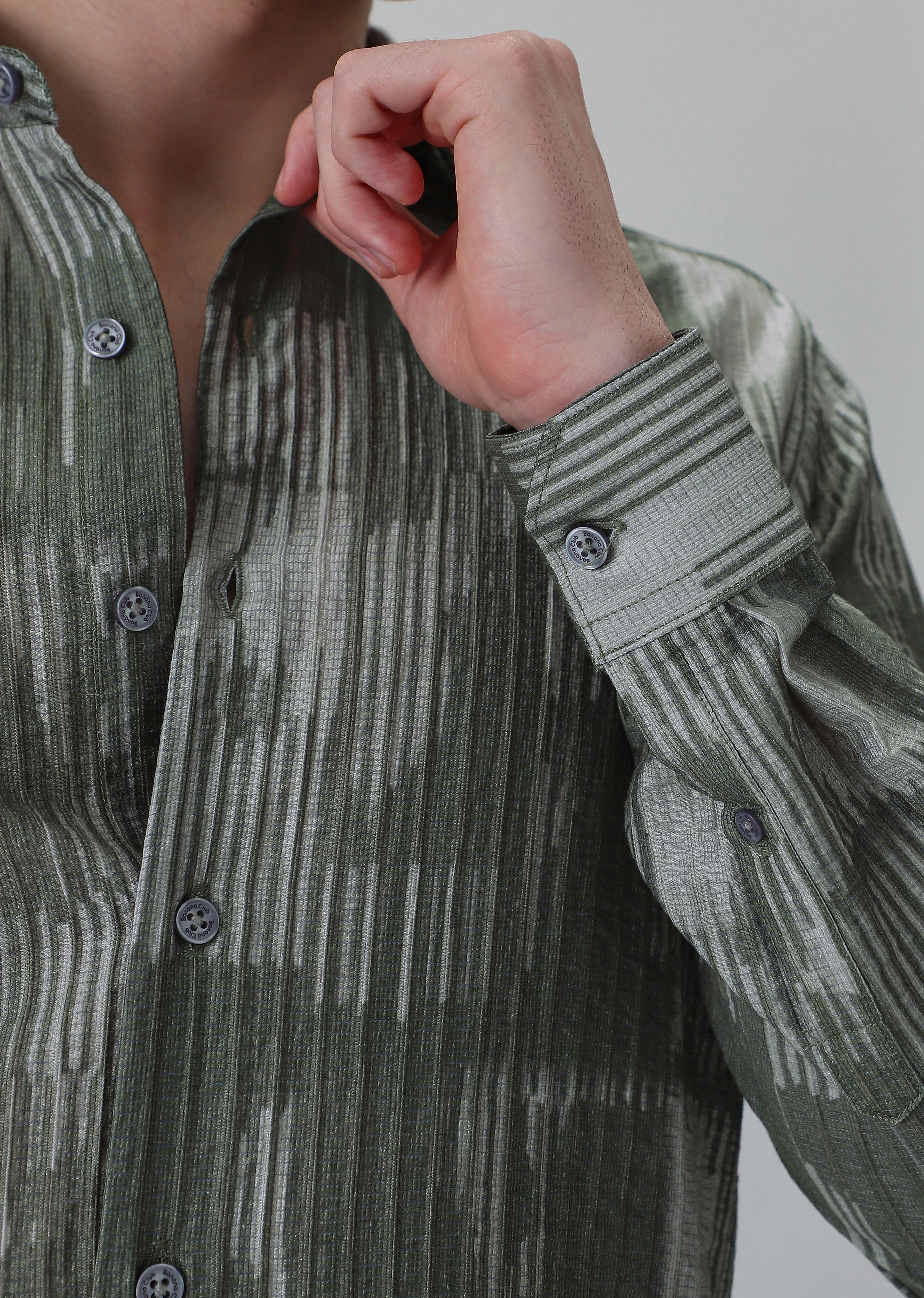 Monoline Green Printed Shirt