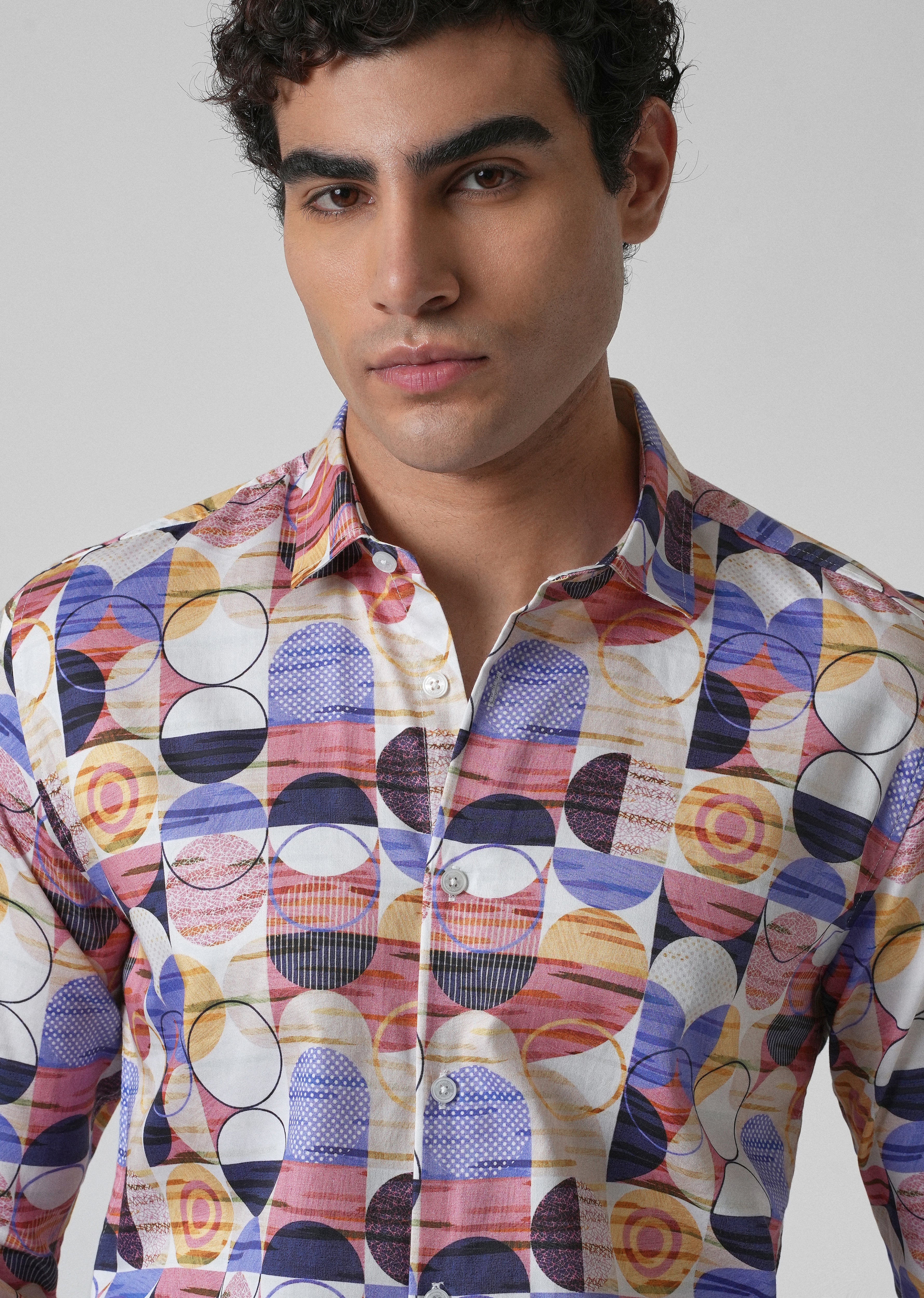 Multi Geometric Print Shirt