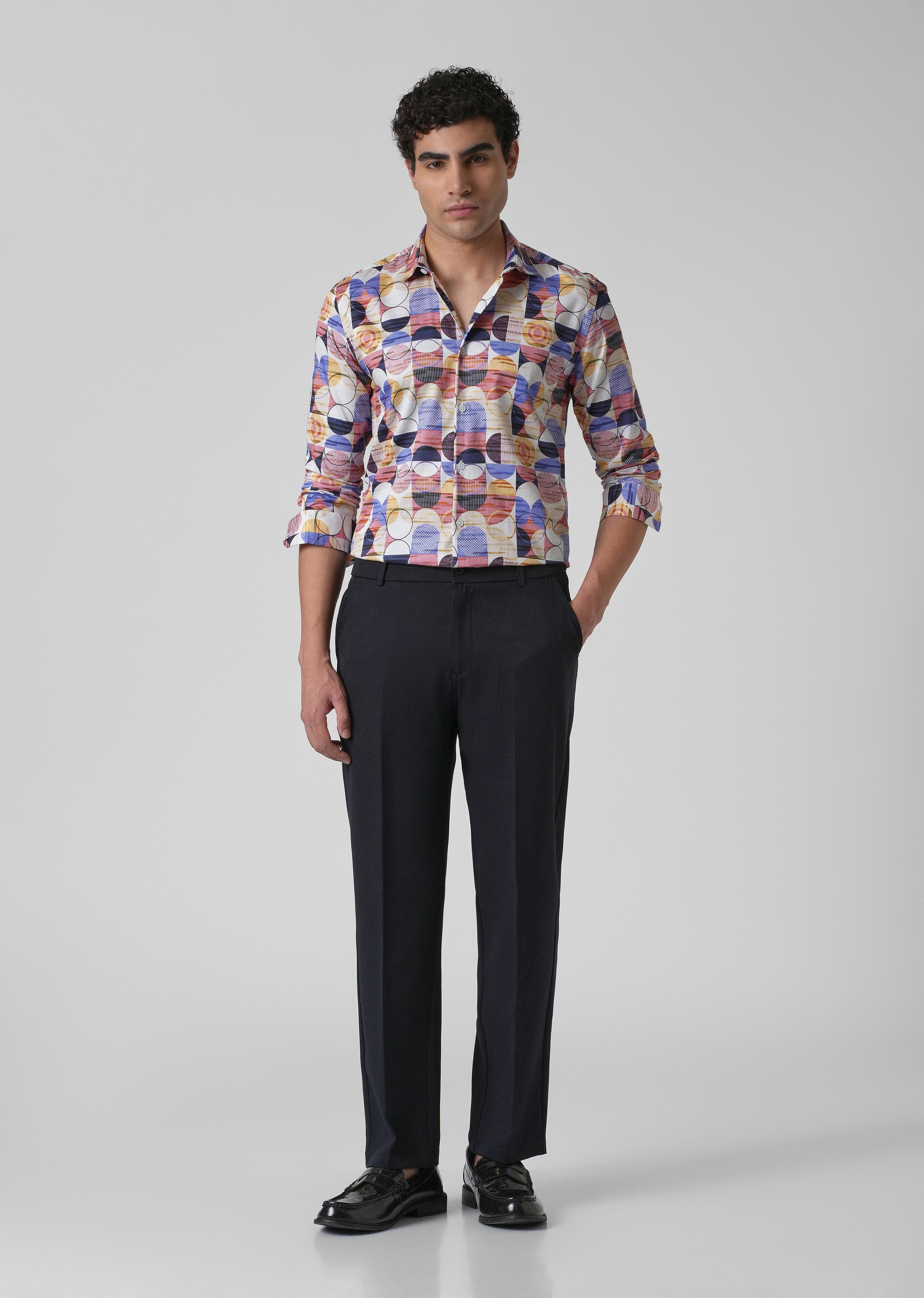 Multi Geometric Print Shirt