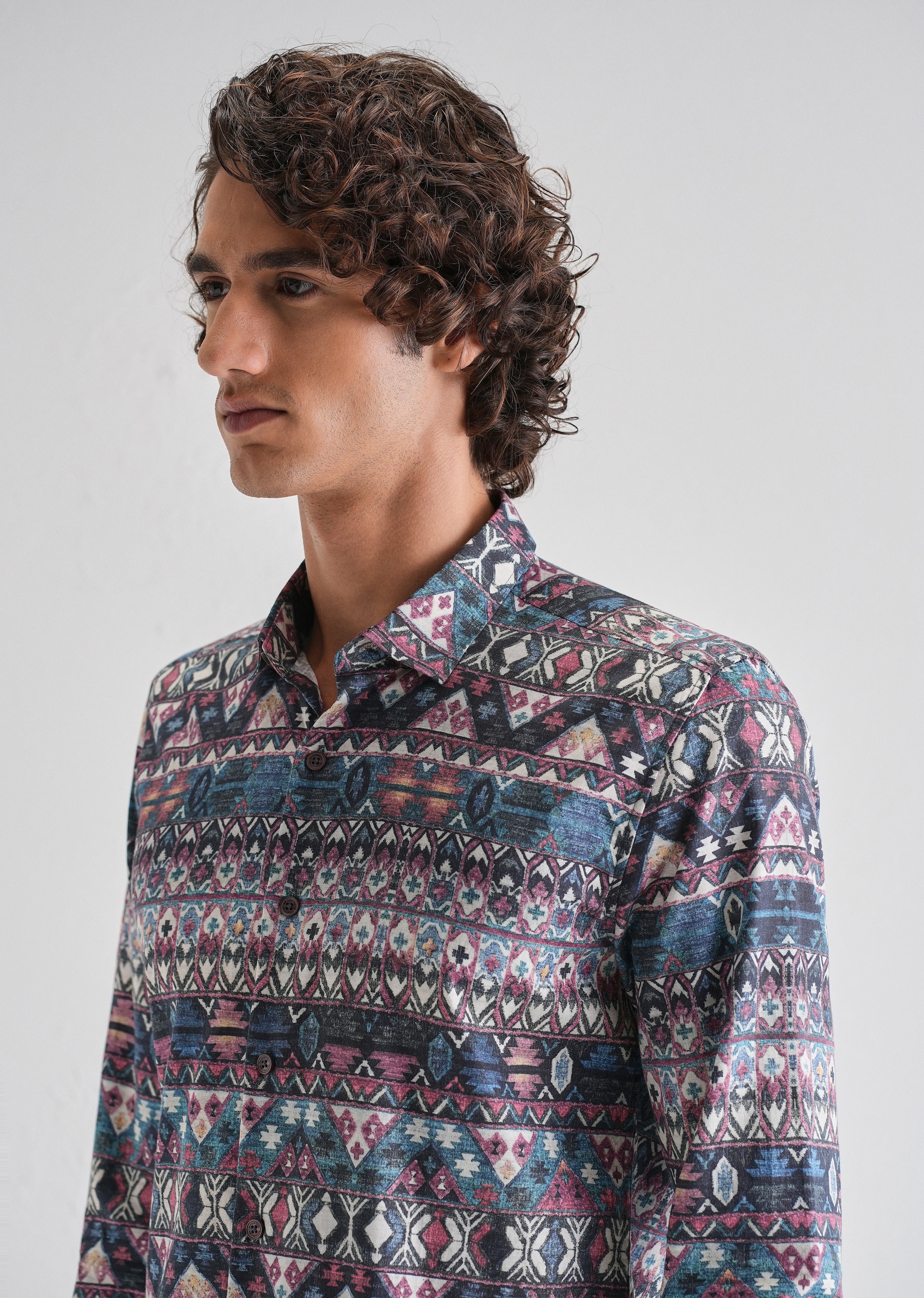 Multi Printed Full-Sleeves Shirt