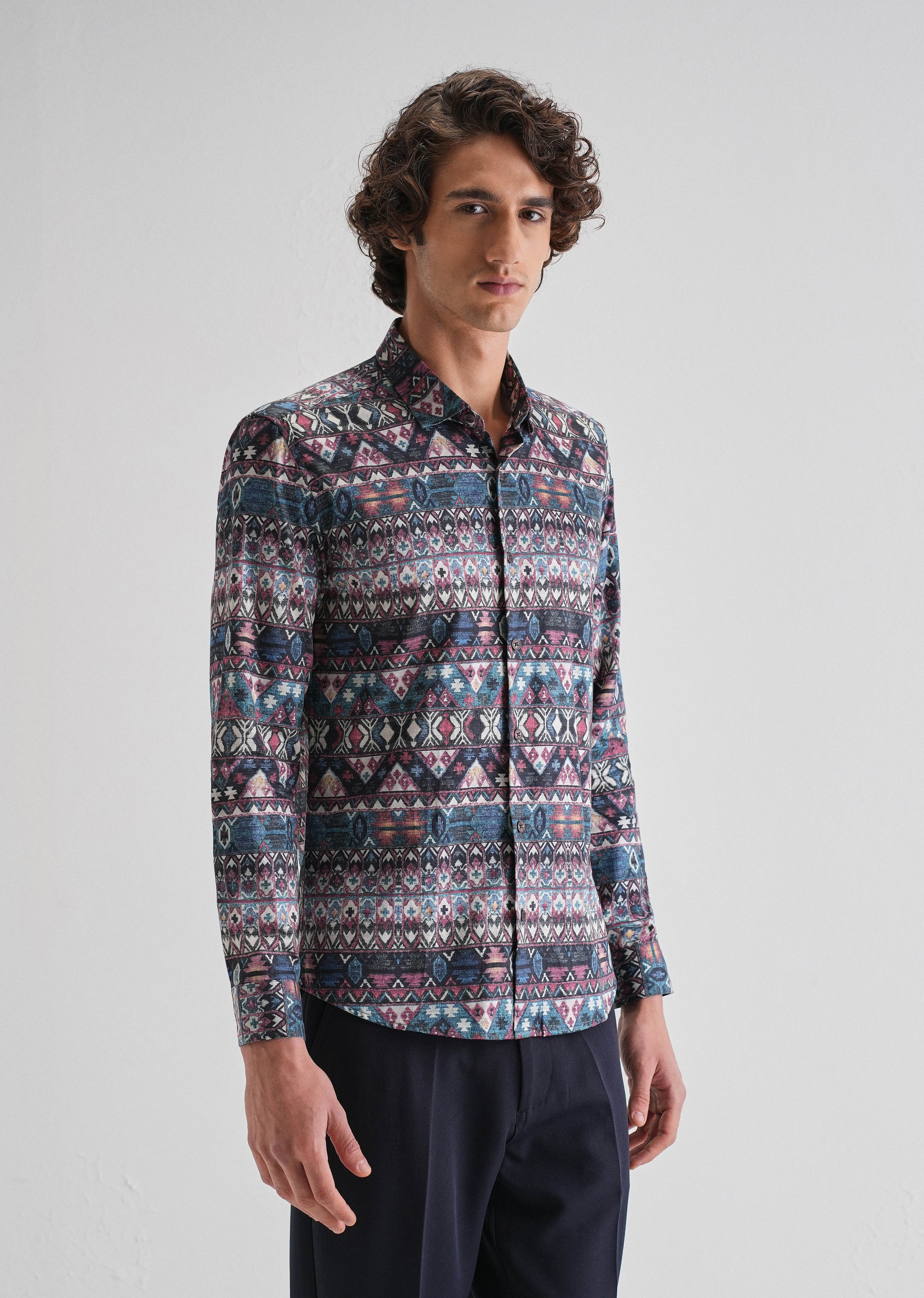 Multi Printed Full-Sleeves Shirt