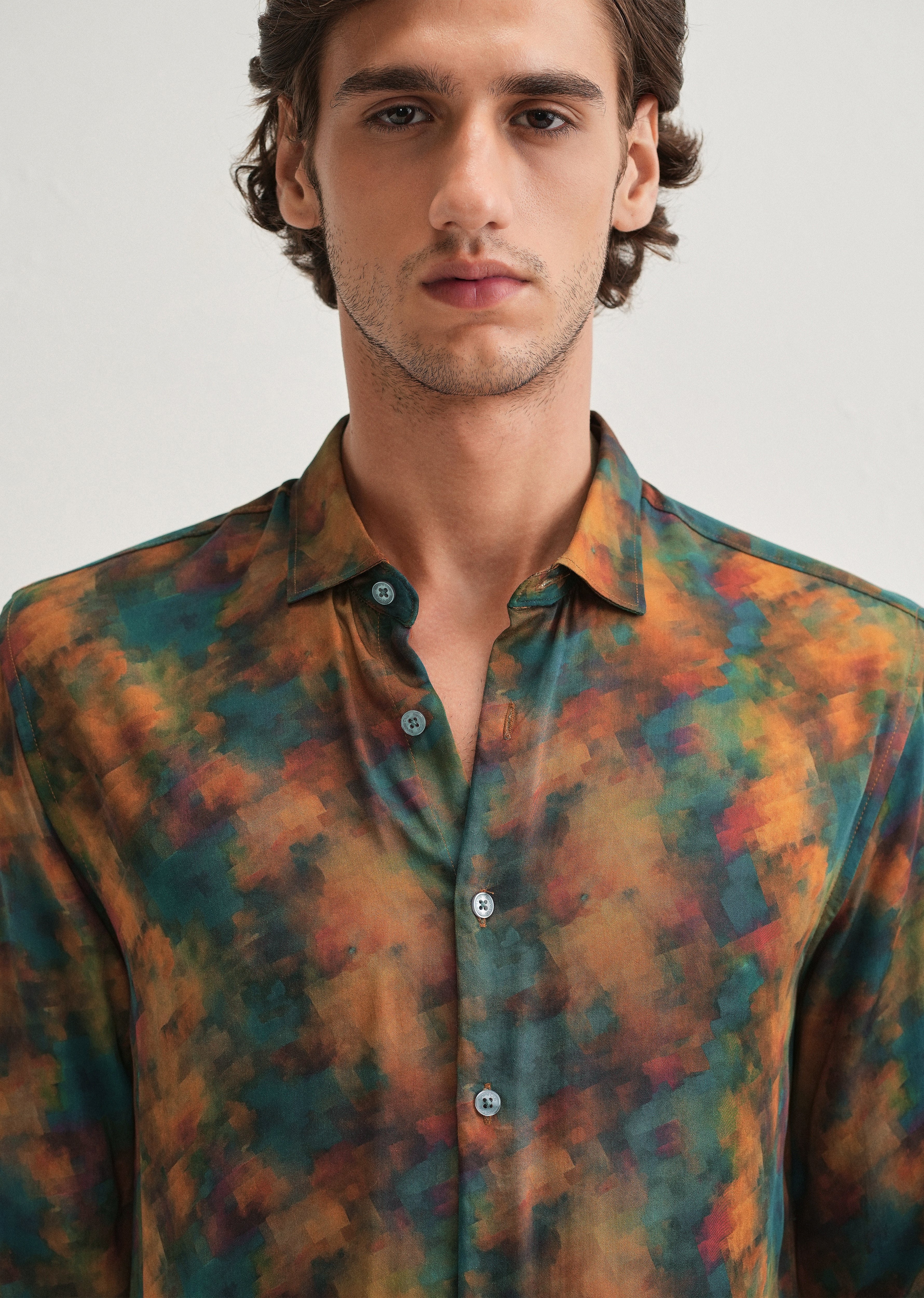 Multi Colour Abstract Printed Shirt