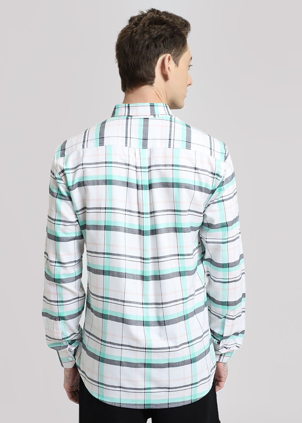 Multi Plaid Oxford Cotton Check Shirt