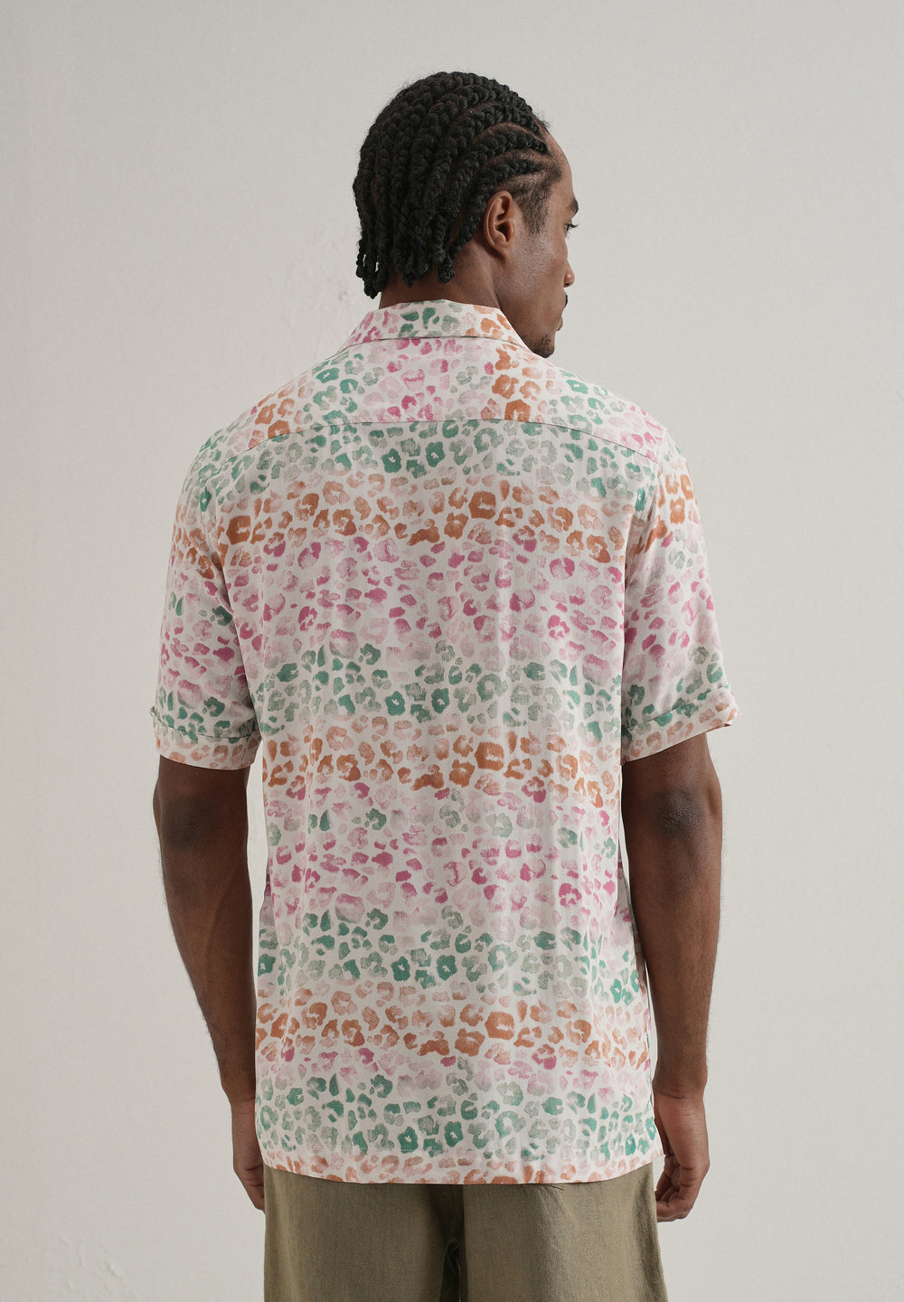 Multi coloured Panthera Print Half sleeve shirt