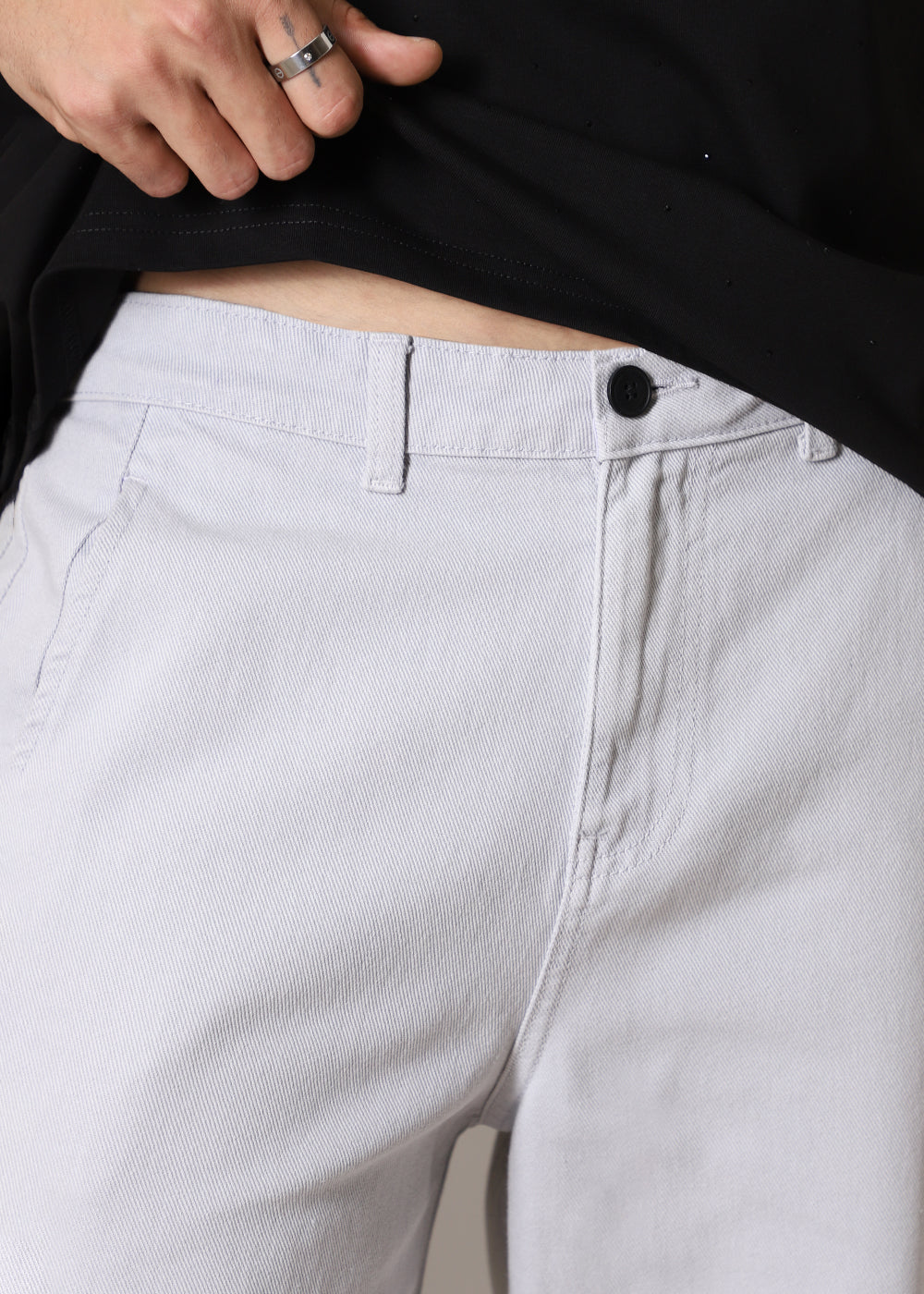 Mystic Grey Drill Denim