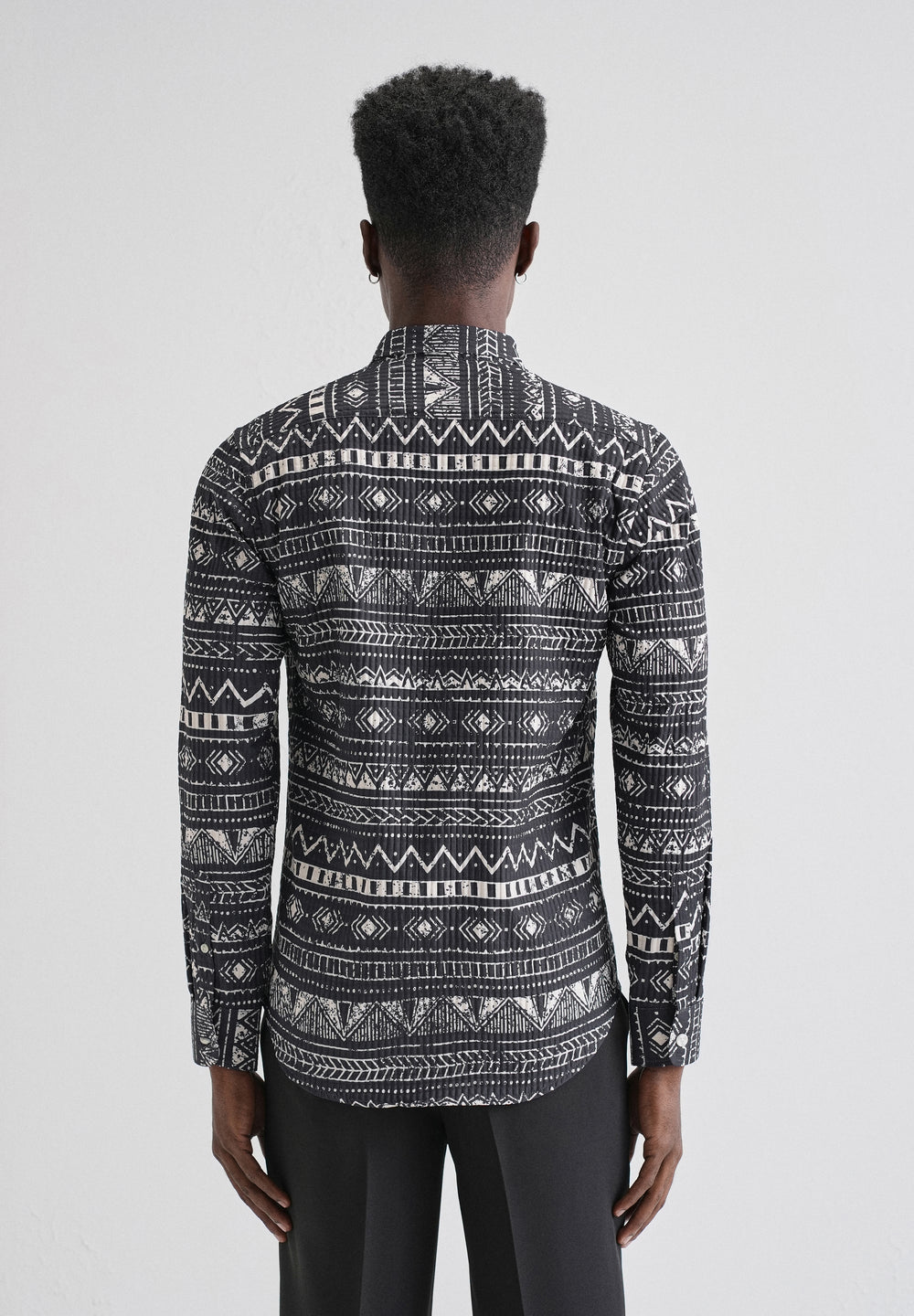 Mystic Maze Black Puff  Shirt