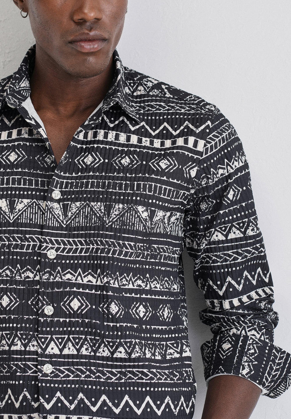 Mystic Maze Black Puff  Shirt