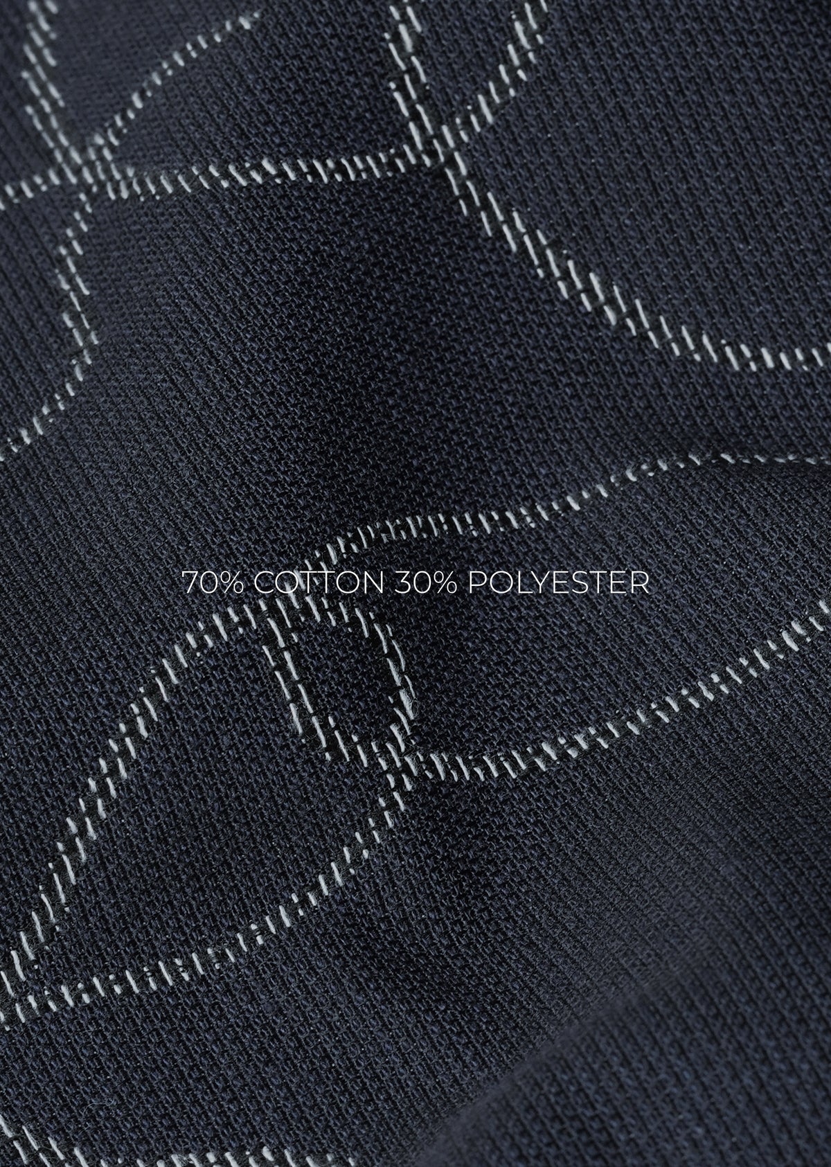Navy Blue Abstract Jacquard Shirt