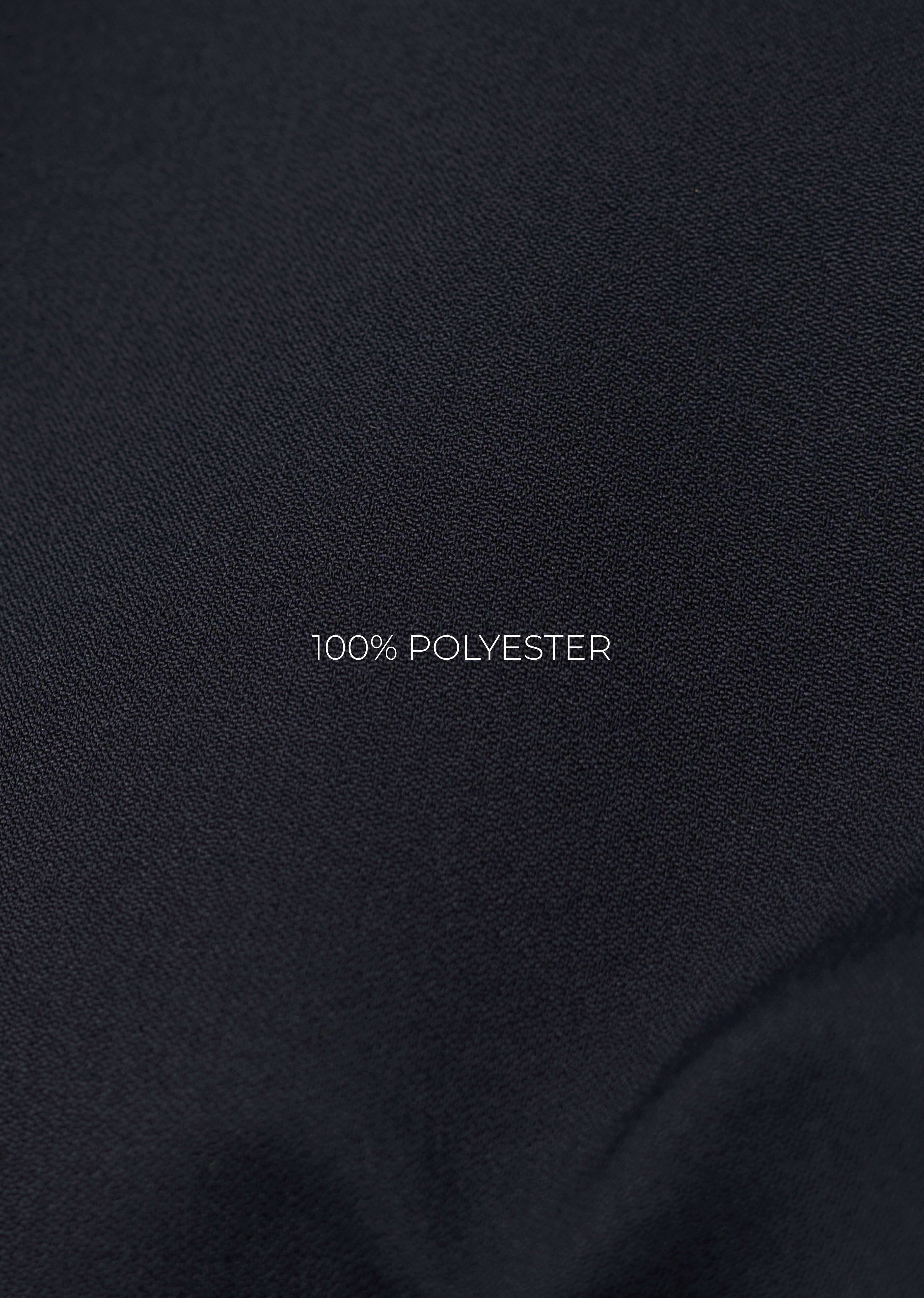 Navy Blue Back Elastic Relaxed Fit Trouser
