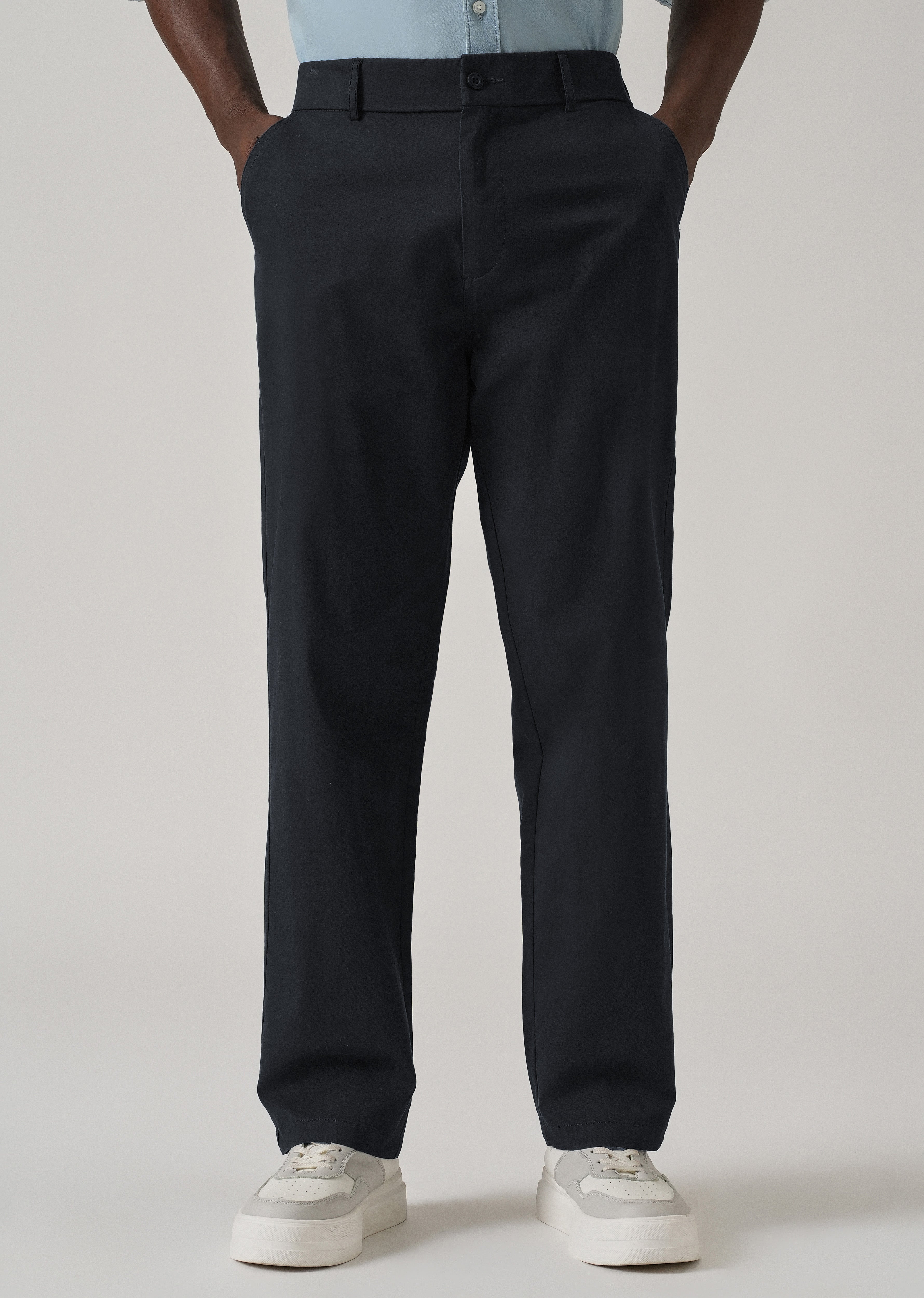 Baggy Fit Navy Blue Chinos