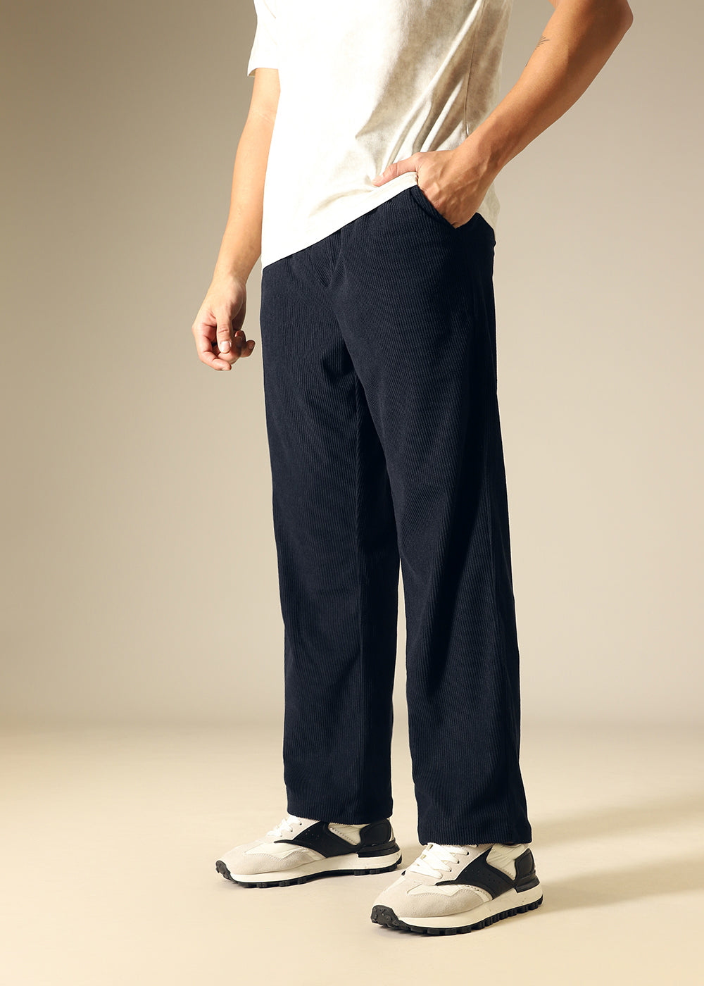 Navy Blue Corduroy Pant