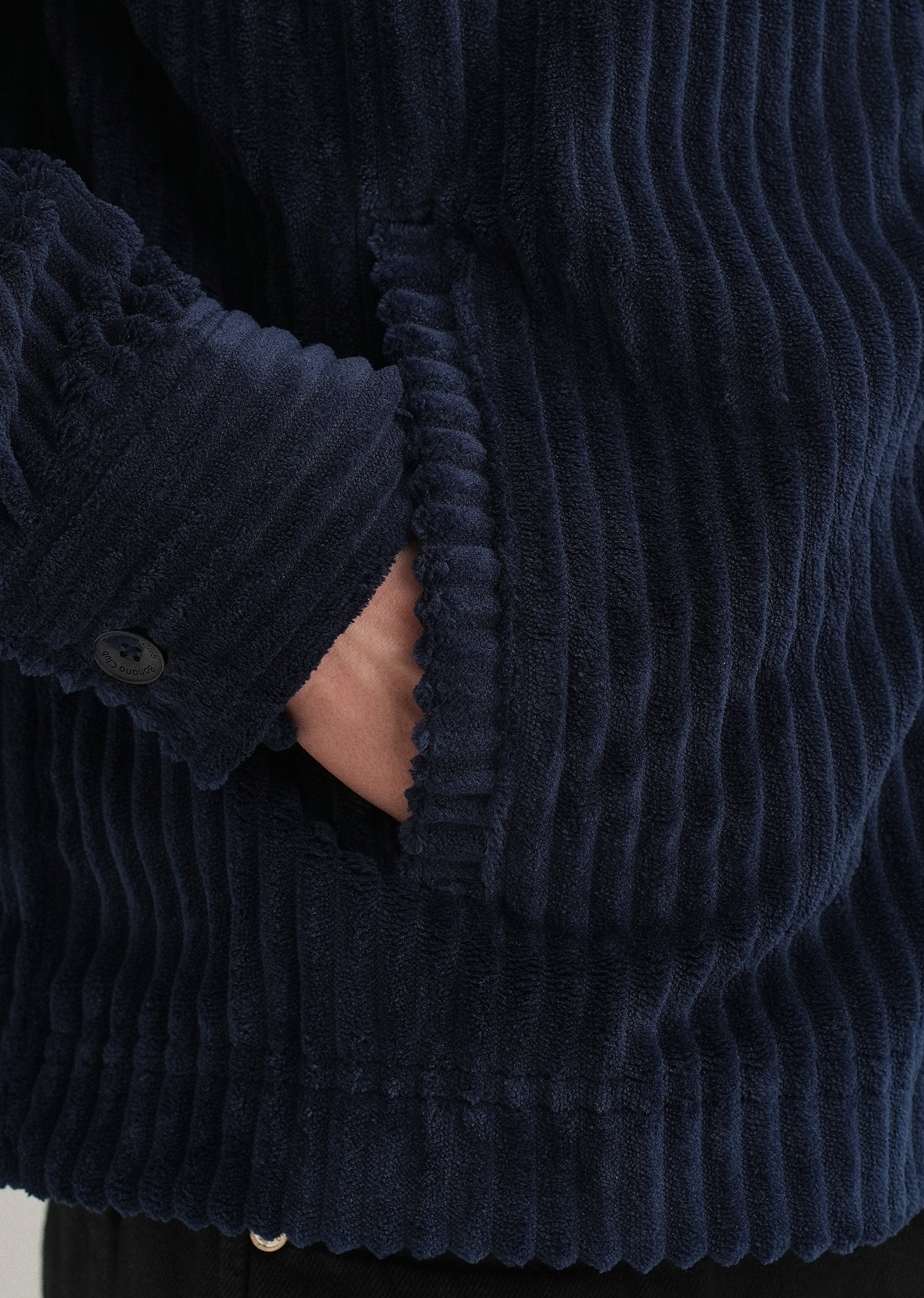 Navy Blue Corduroy Shacket