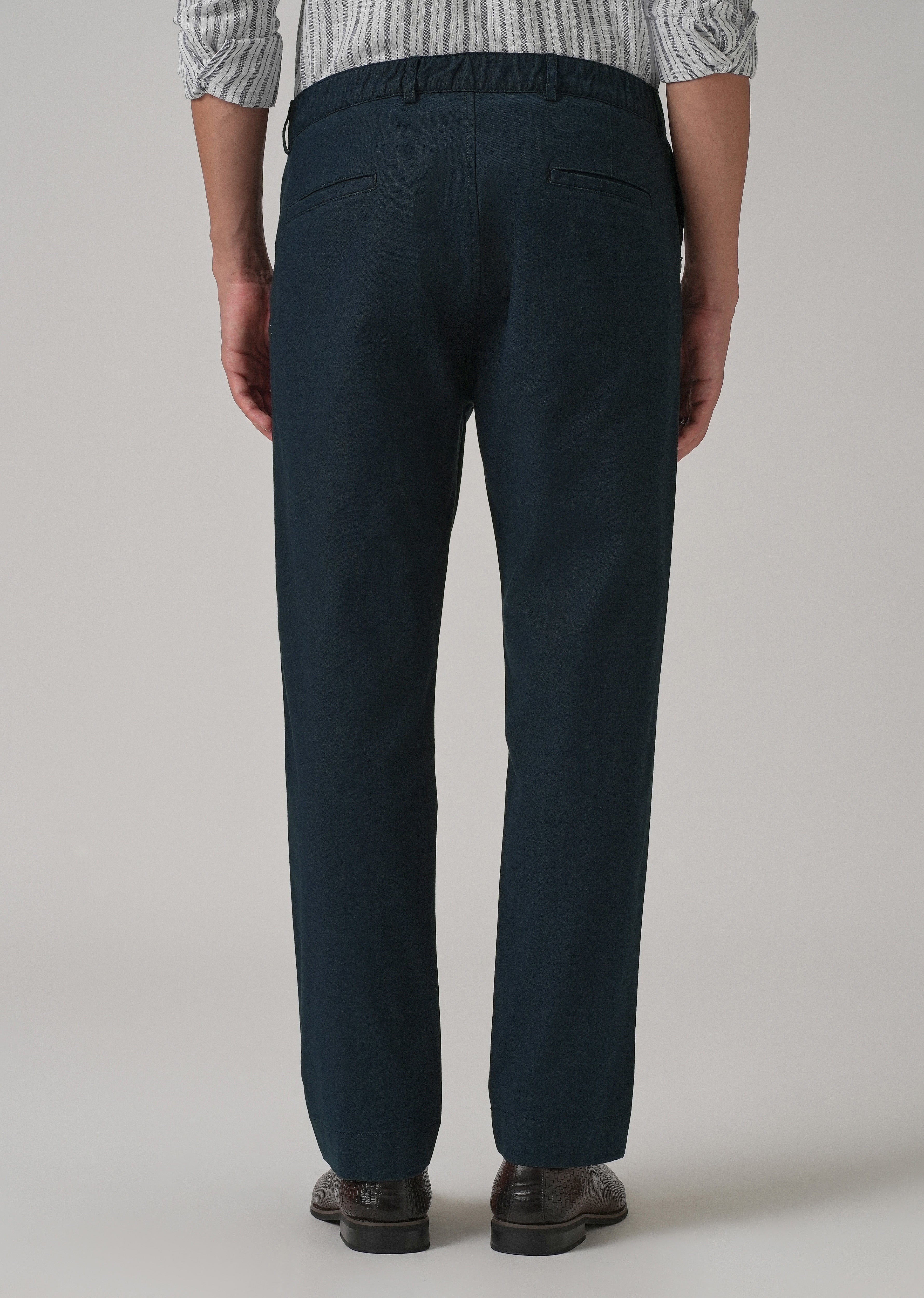 Navy Blue Cotton Trouser