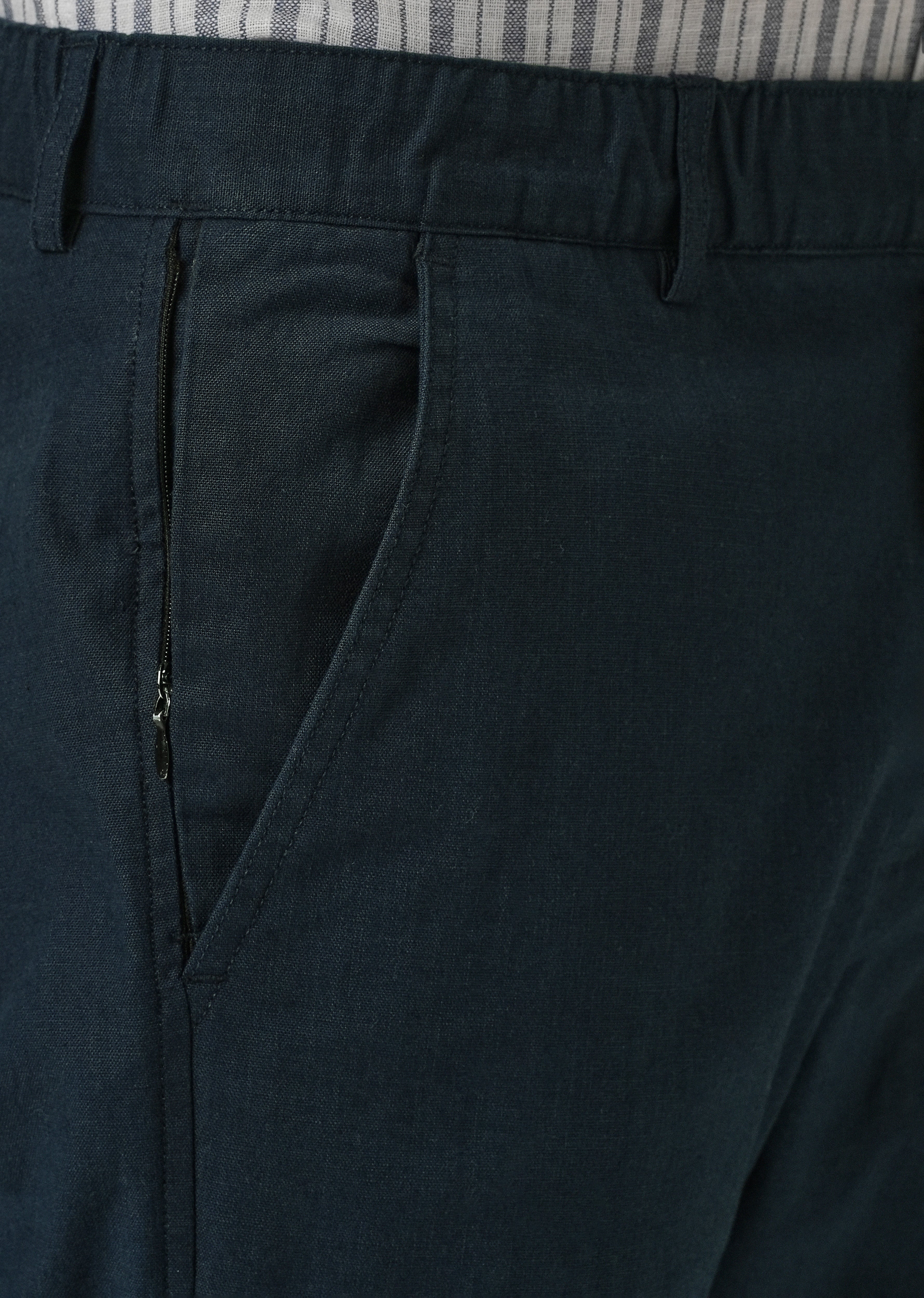 Navy Blue Cotton Trouser