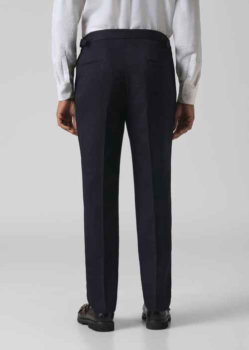 Navy Blue Pleated Gurkha Pant
