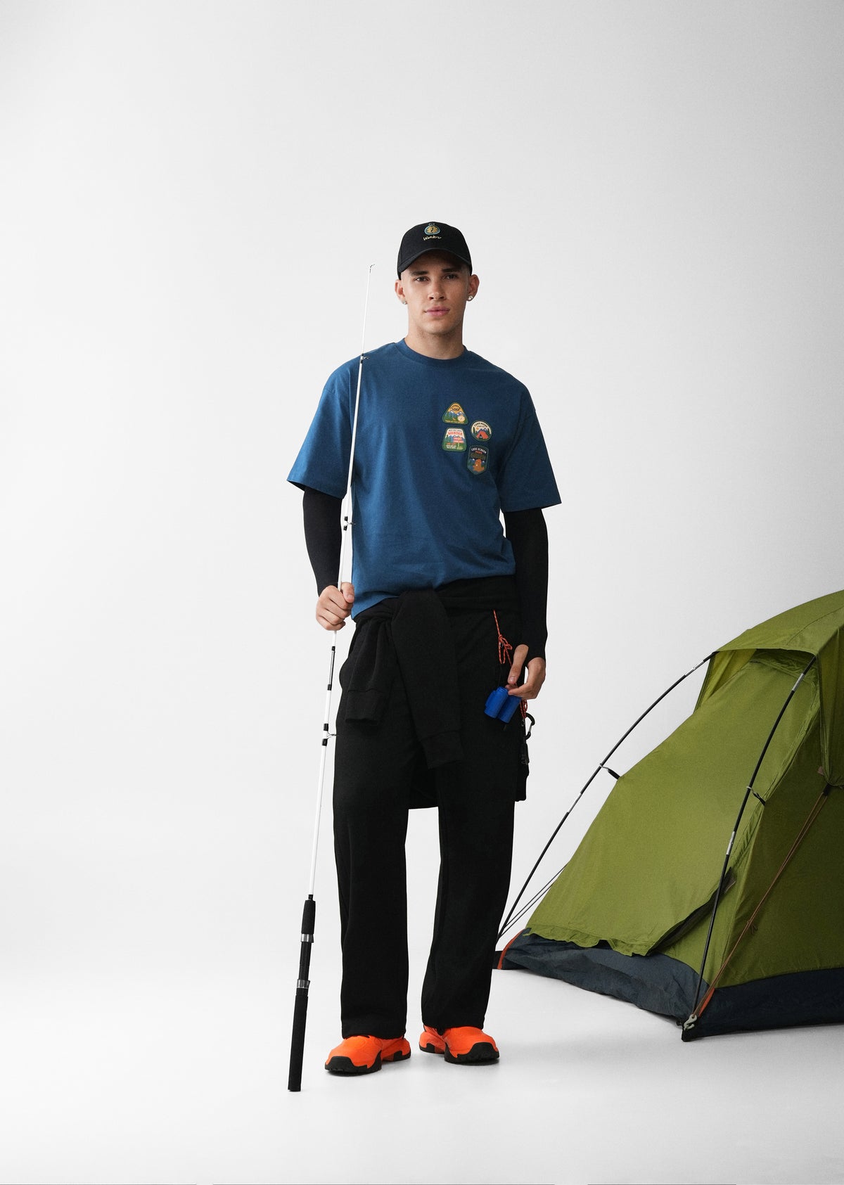 Navy Blue Wanderer Applique T-shirt