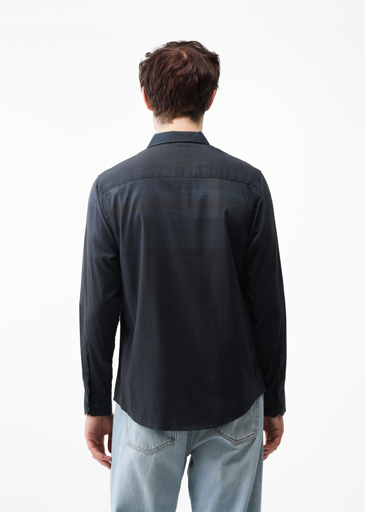 Navy Tonal Check Shirt