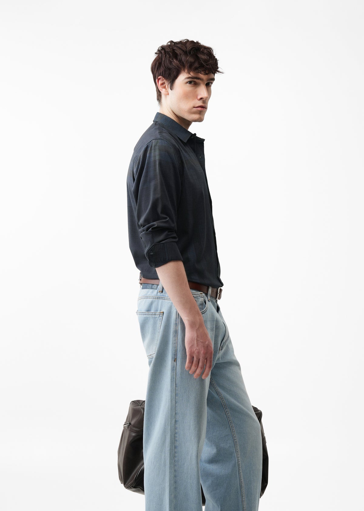 Navy Tonal Check Shirt