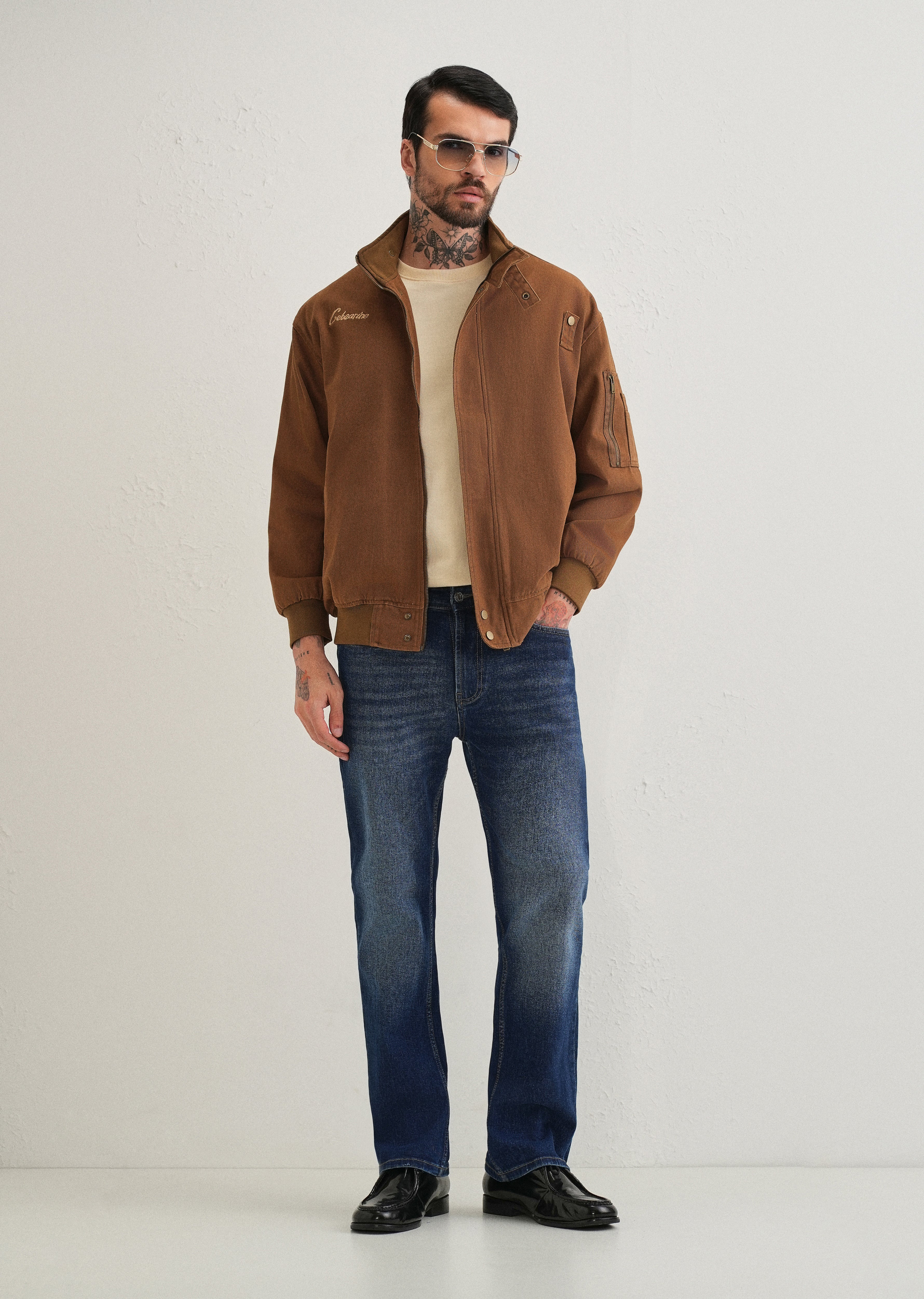 Navy Blue Straight Fit Denim