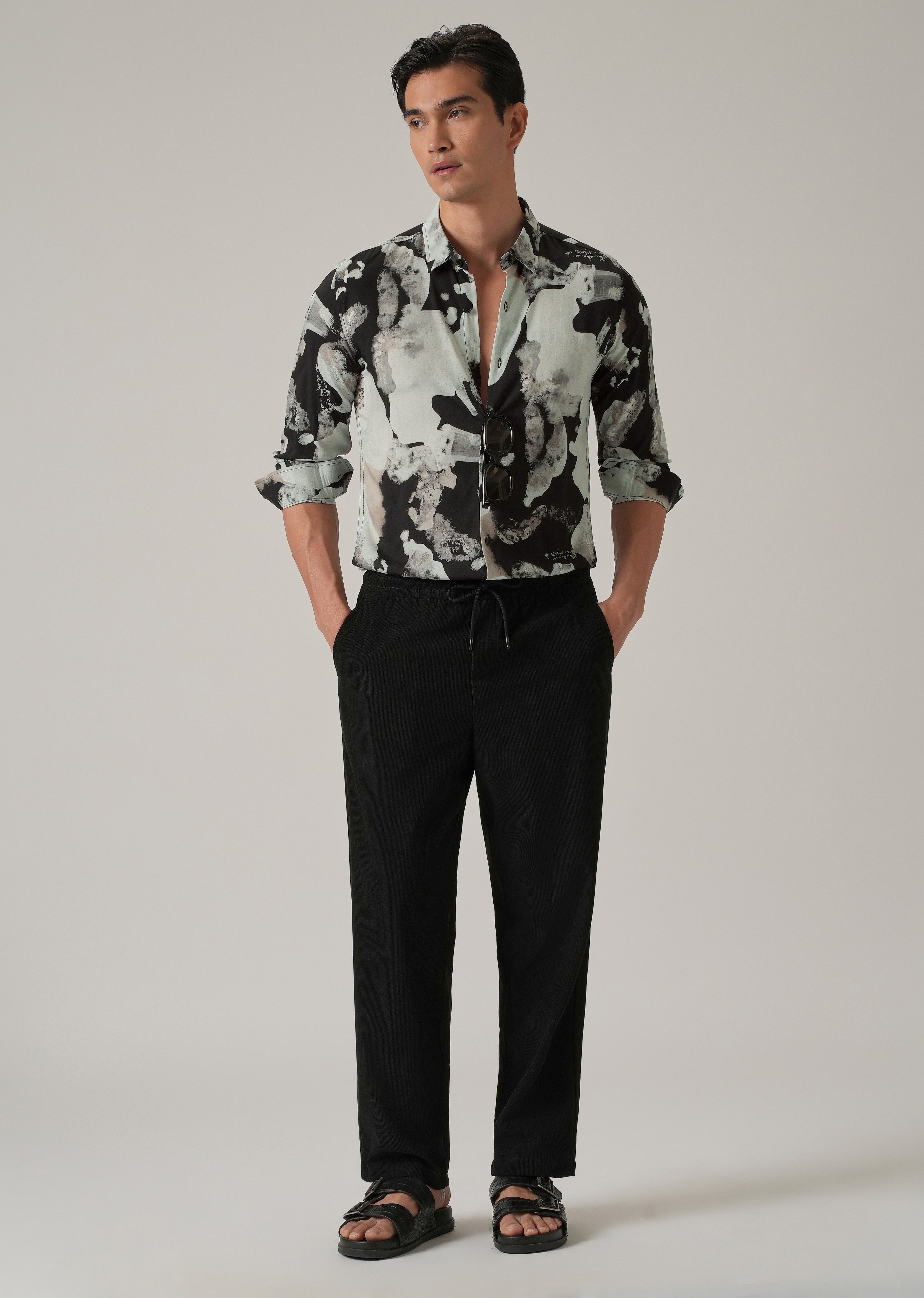 Black Neutral Print Shirt