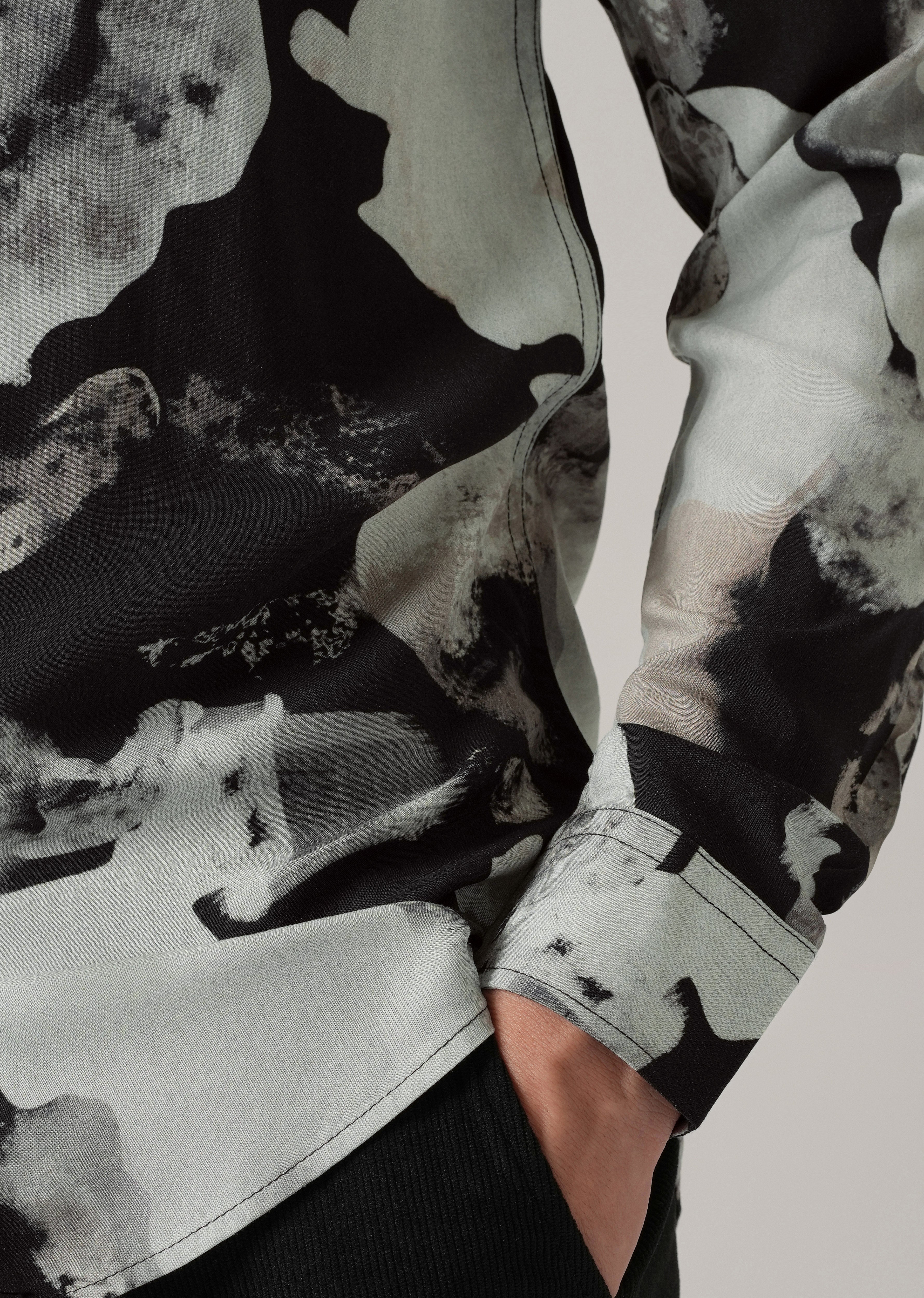 Black Neutral Print Shirt