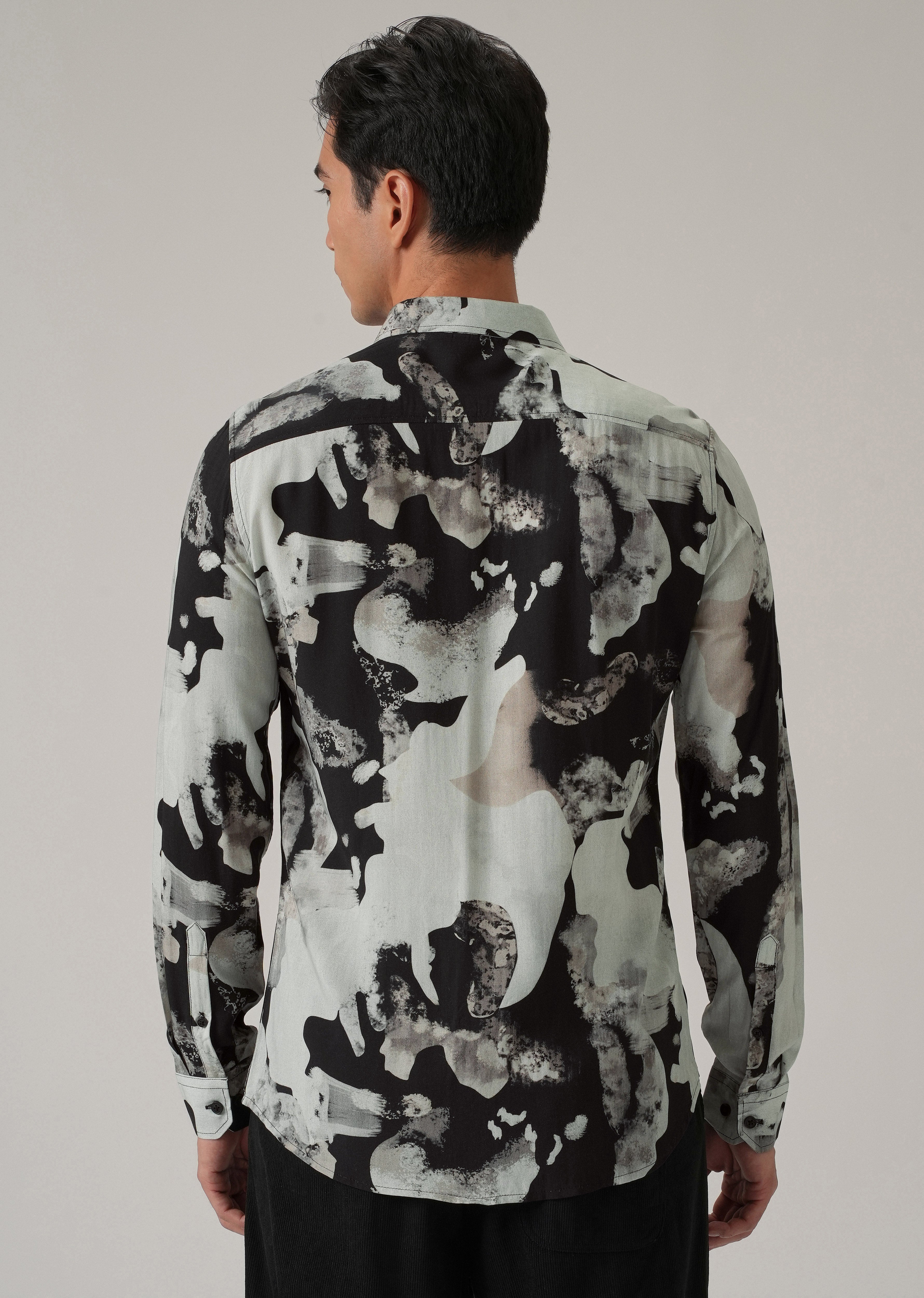 Black Neutral Print Shirt