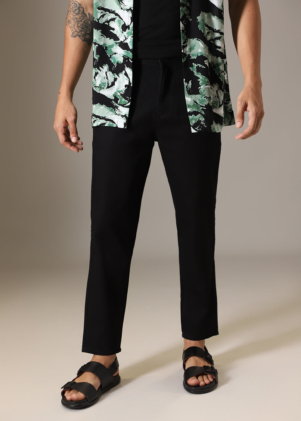 Night Black Drill Denim