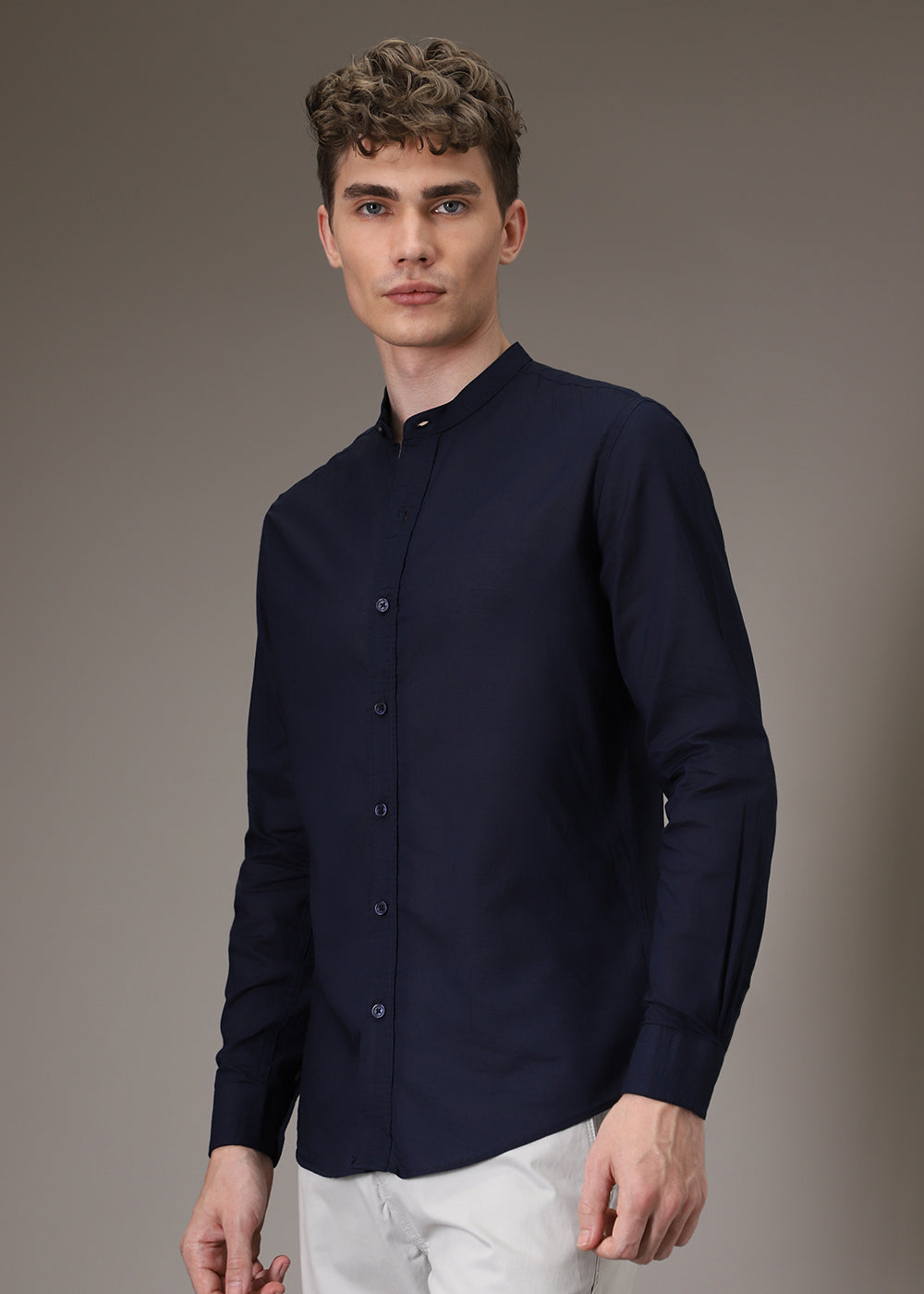 Night Blue Cotton Shirt