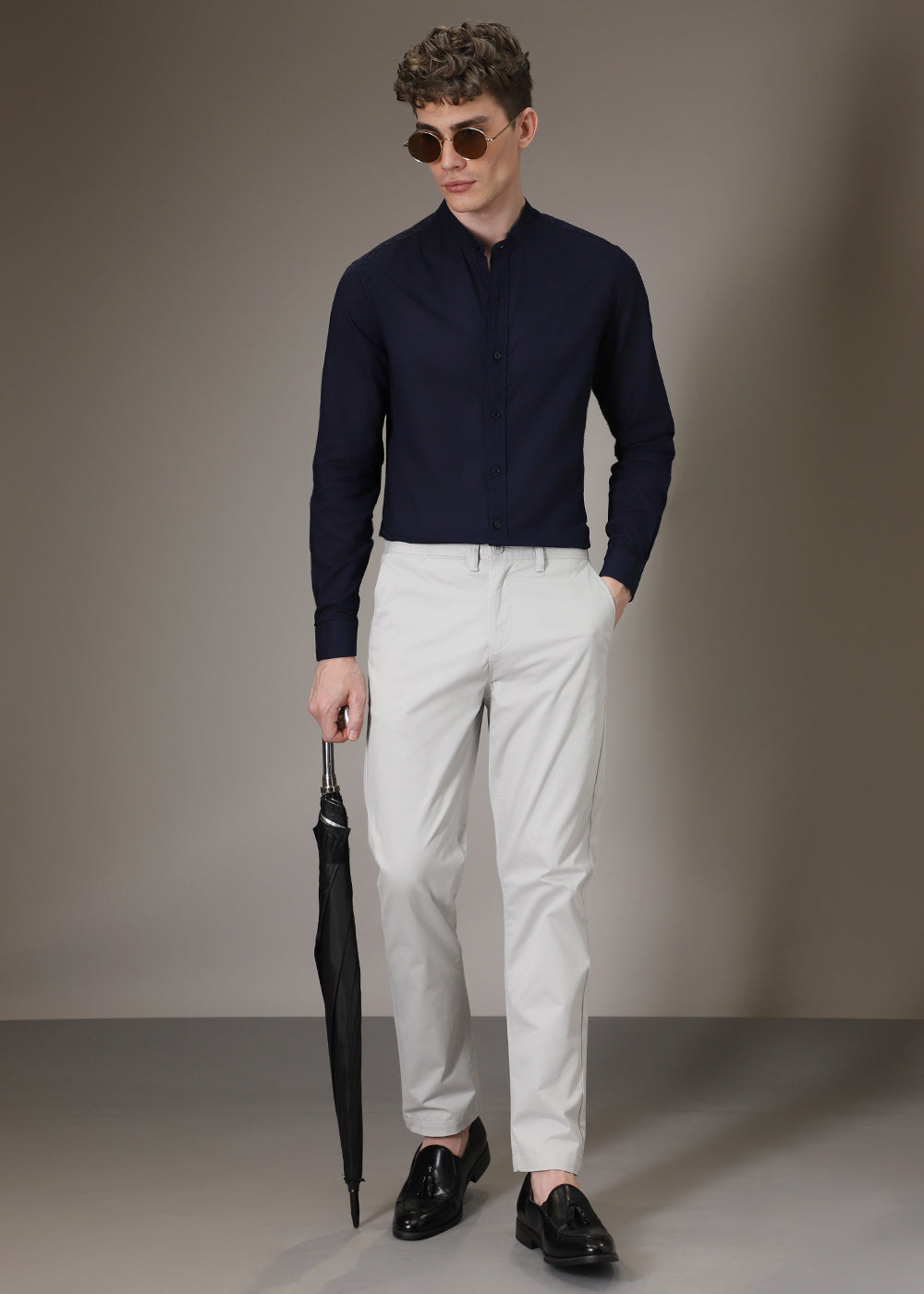 Night Blue Cotton Shirt