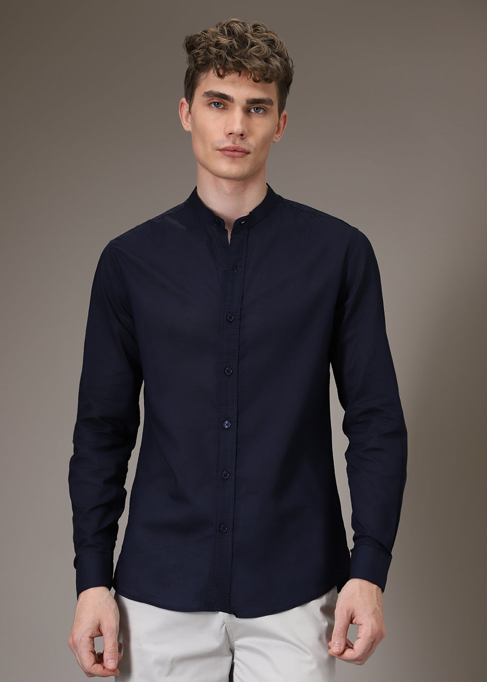 Night Blue Cotton Shirt