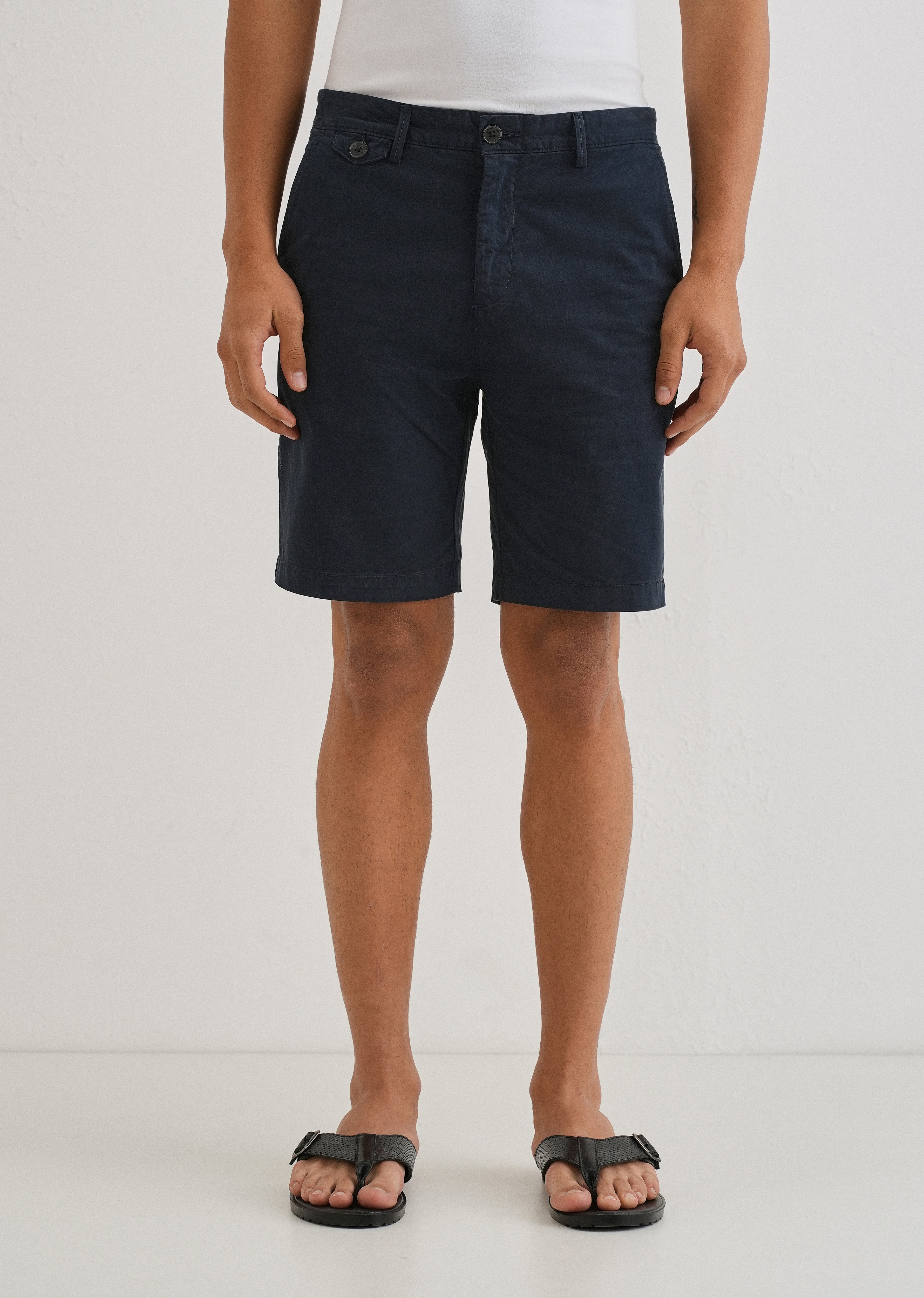 Night Blue Cotton Shorts
